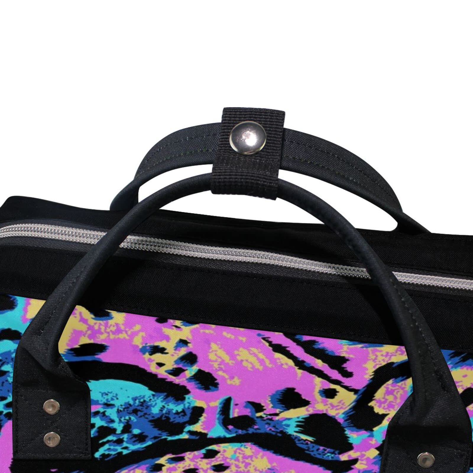MCHIVER Personalized Leopard Print Diaper Backpack - Custom Name Mommy Baby Bag, Large Waterproof Nursing & Travel Backpack for Moms - Perfect for Daycare, Hospital Visits & Family Outings
