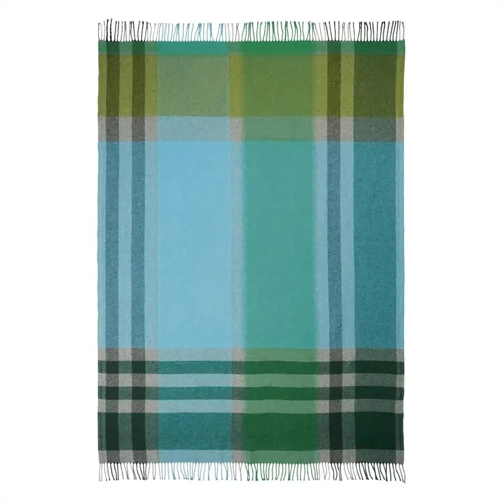 Luxury Bampton Emerald Green Woven Throw Blanket - Soft & Cozy Knit Afghan for Sofa, Bed & Couch - Perfect for Home Decor, Winter Warmth & Gift Giving