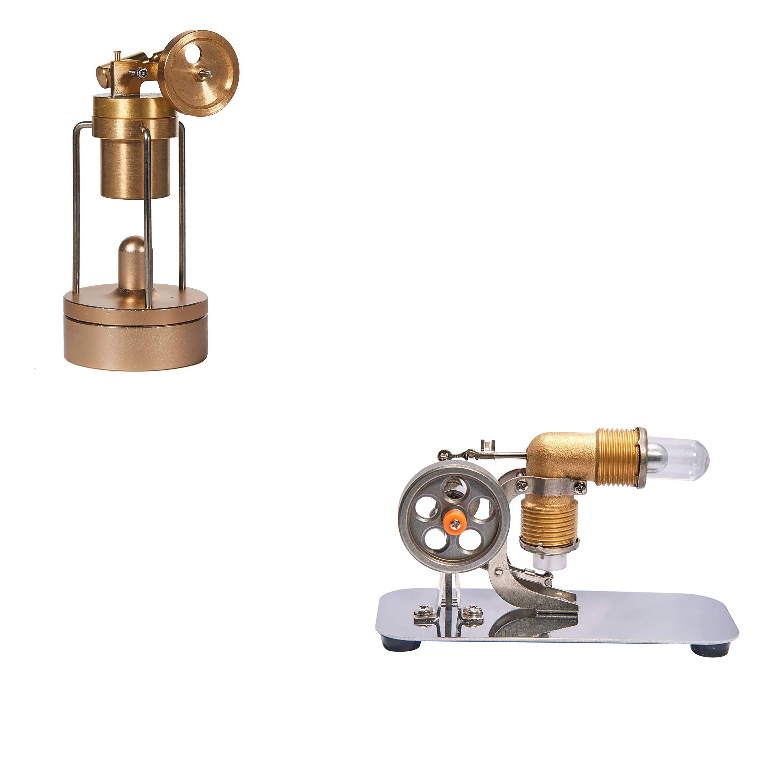Sunnytech Mini Hot Air Stirling Engine Model - Educational STEM Toy for Kids & Adults - Science Experiment Kit for Home, School & Office Decor