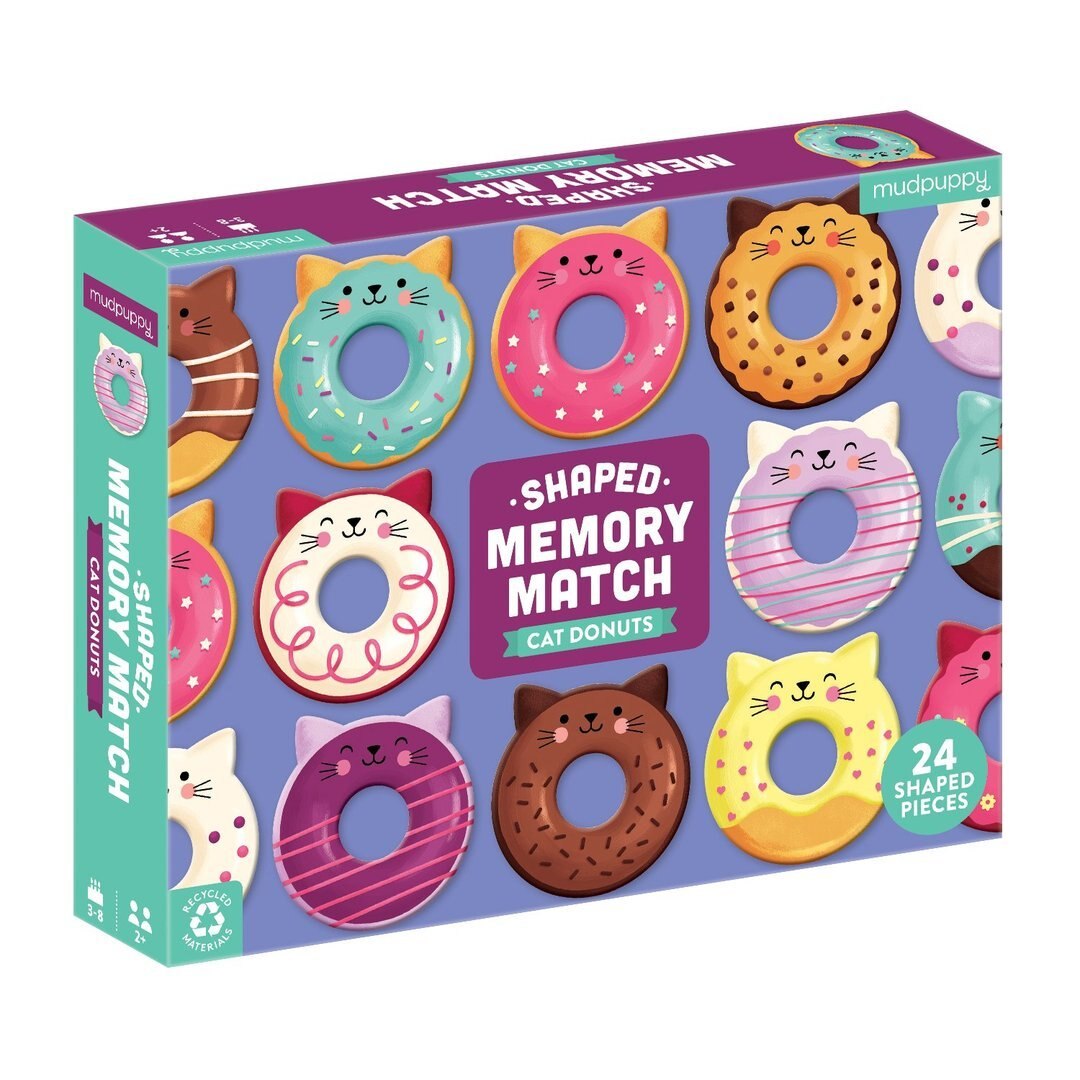 Cat Donuts Memory Match Game - Fun Matching Card Game for Kids & Adults - Perfect for Family Game Night & Party Activities