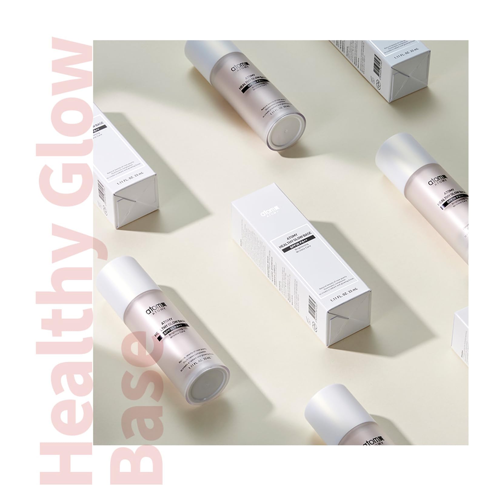 ATOMY Healthy Glow Base 1.11 FL.OZ. / 33ml - Subtle Glow Creation for Vibrant Daily Makeup, Perfect for Natural Everyday Look