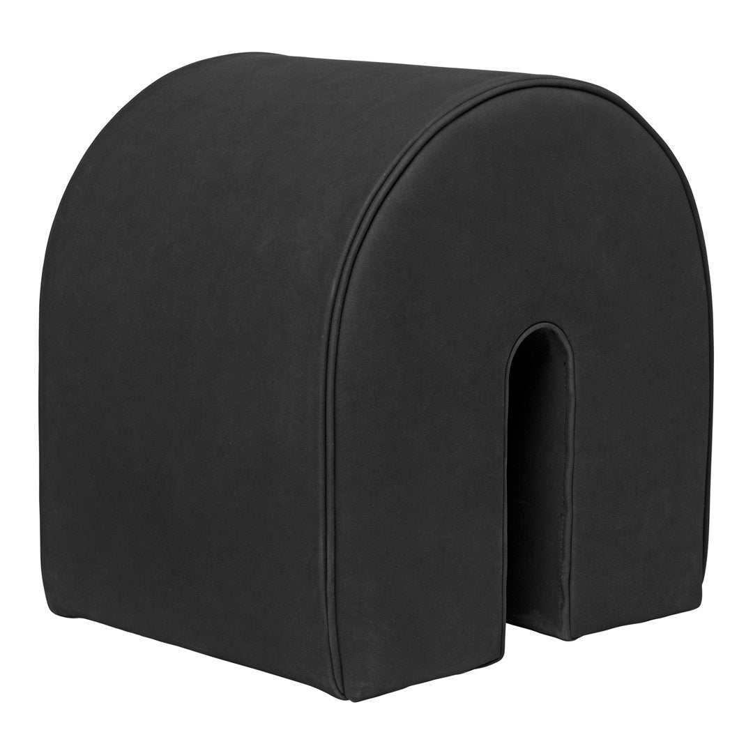 Kristina Dam Studio Curved Pouf - Modern Round Ottoman Footrest for Living Room, Bedroom & Lounge - Stylish Home Decor Accent for Comfortable Seating and Relaxation