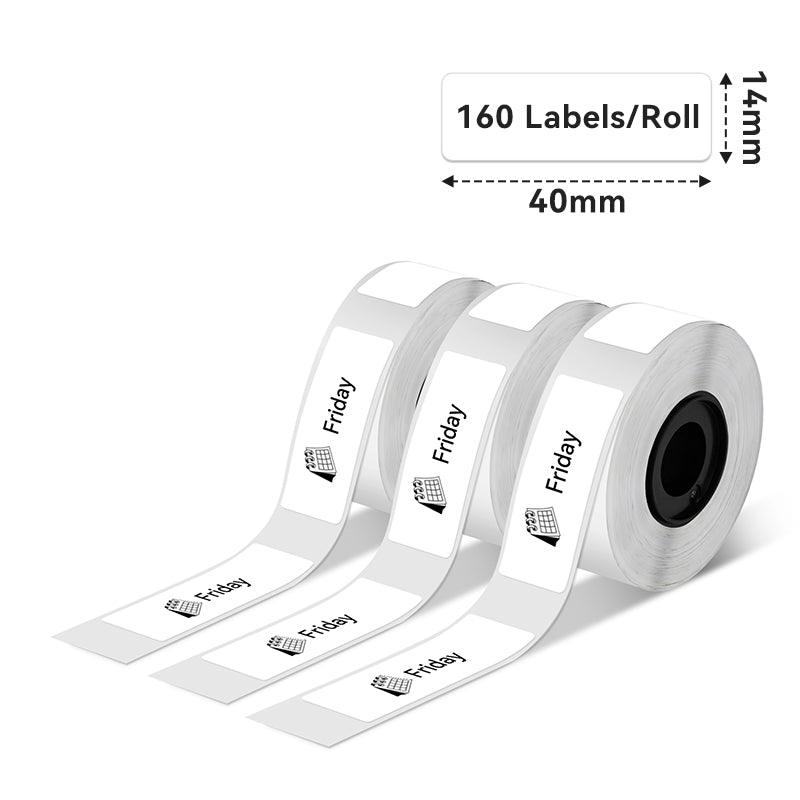 Phomemo Black on White Thermal Labels for D30/D35/Q30/Q30S Printers - Compatible with Shipping, Packaging & Inventory Labels for E-commerce & Small Business