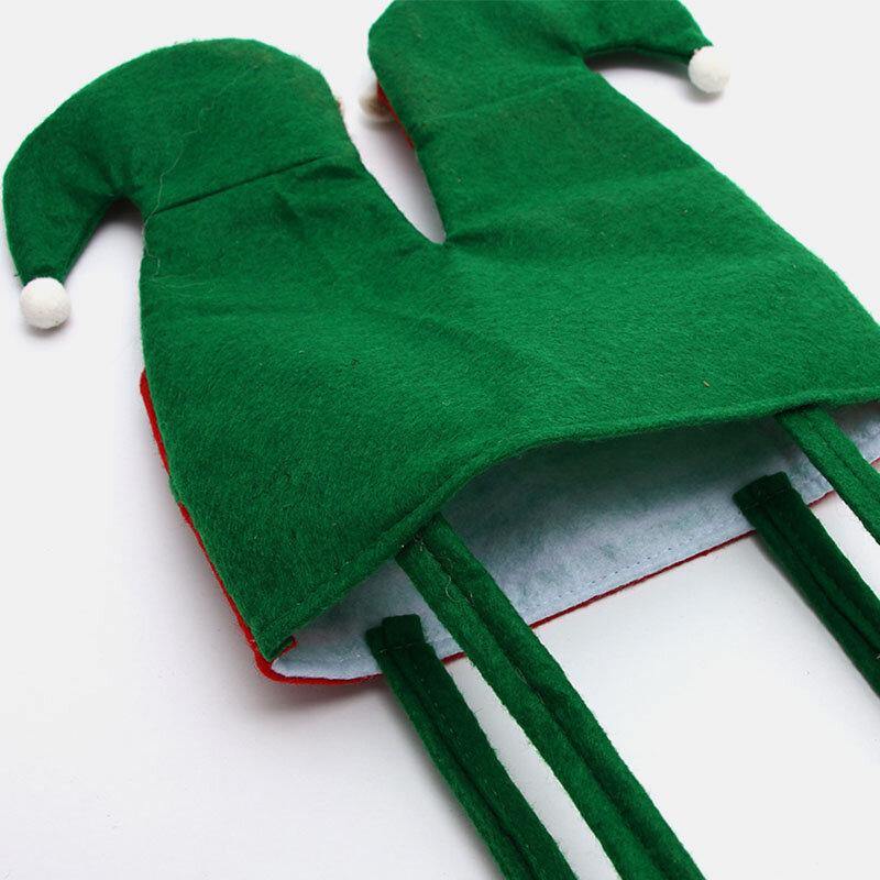 Festive Christmas Candy Bottle Gift Bag - Elf Shaped Handbag for Kids & Adults | Holiday Party Favors, Stocking Stuffers & Secret Santa Gifts