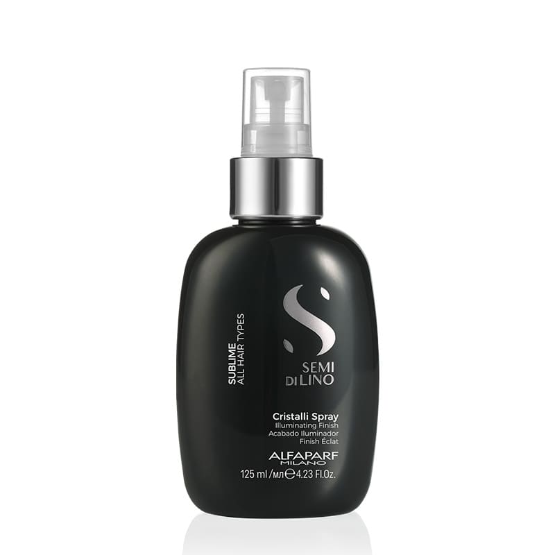 Alfaparf Semi Di Lino Sublime Cristalli Shine Enhancing Hair Spray - Adds Brilliant Shine & Smoothness for Salon-Quality Hair at Home | Perfect for Daily Styling & Special Occasions