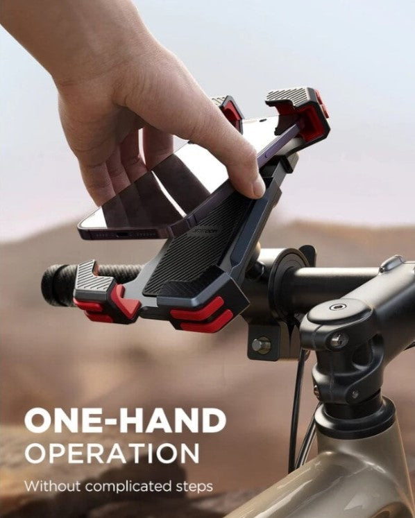 JoyRoom Bike Phone Mount Holder - Universal Adjustable Handlebar Smartphone Bracket for Cycling, Running, Hiking & Outdoor Sports