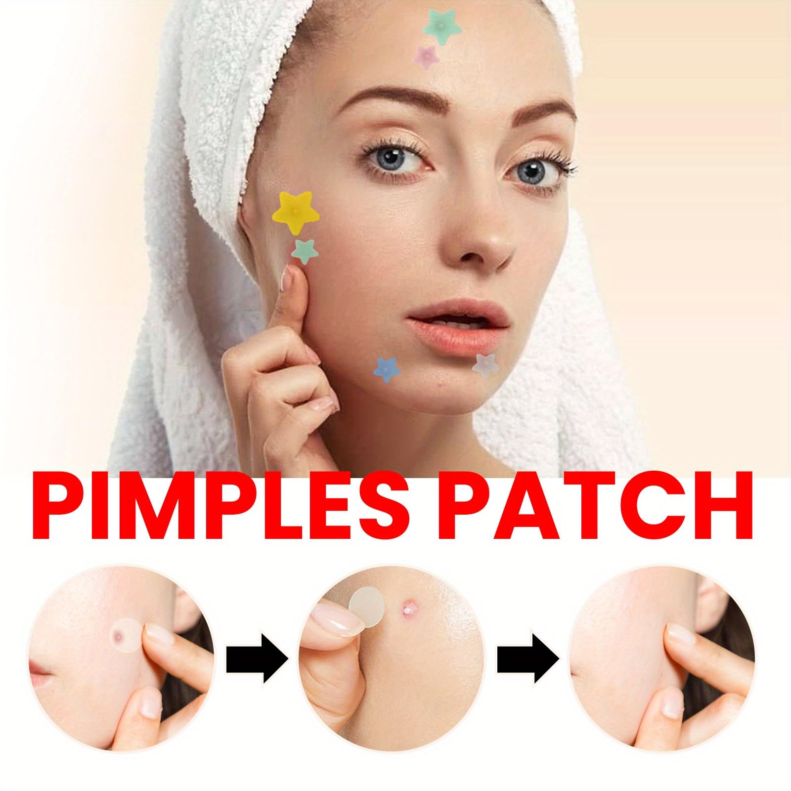 Hydrocolloid Acne Patches for Face - 400 Pcs Star-Shaped Pimple Healing Stickers to Absorb Fluid, Reduce Redness & Blemishes | Perfect for Overnight Spot Treatment & Teen Skincare Care