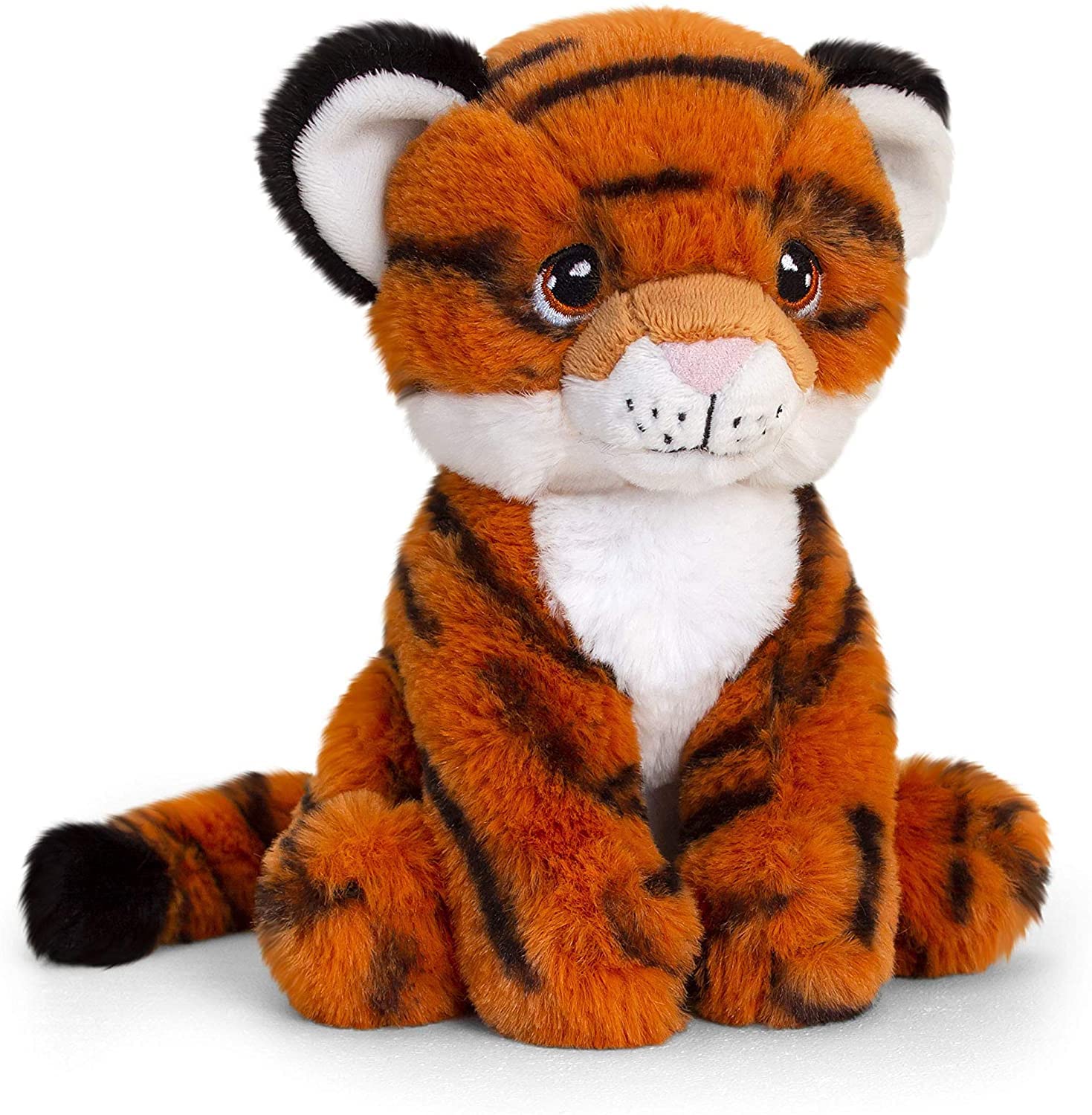 Eco-Friendly 100% Recycled Plush Tiger Toy - Soft & Safe Stuffed Animal for Kids, Perfect for Cuddling, Gifts & Nursery Decor
