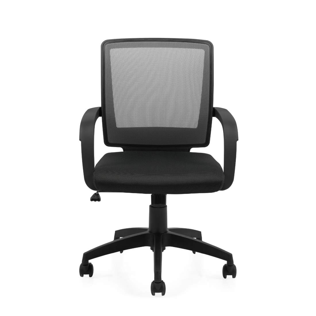 GOF Double 4-Person Workstation Cubicle Office Partition - 11'D x 12'W Room Divider with Black Chair | Modern Office Furniture for Shared Workspaces & Open Floor Plans
