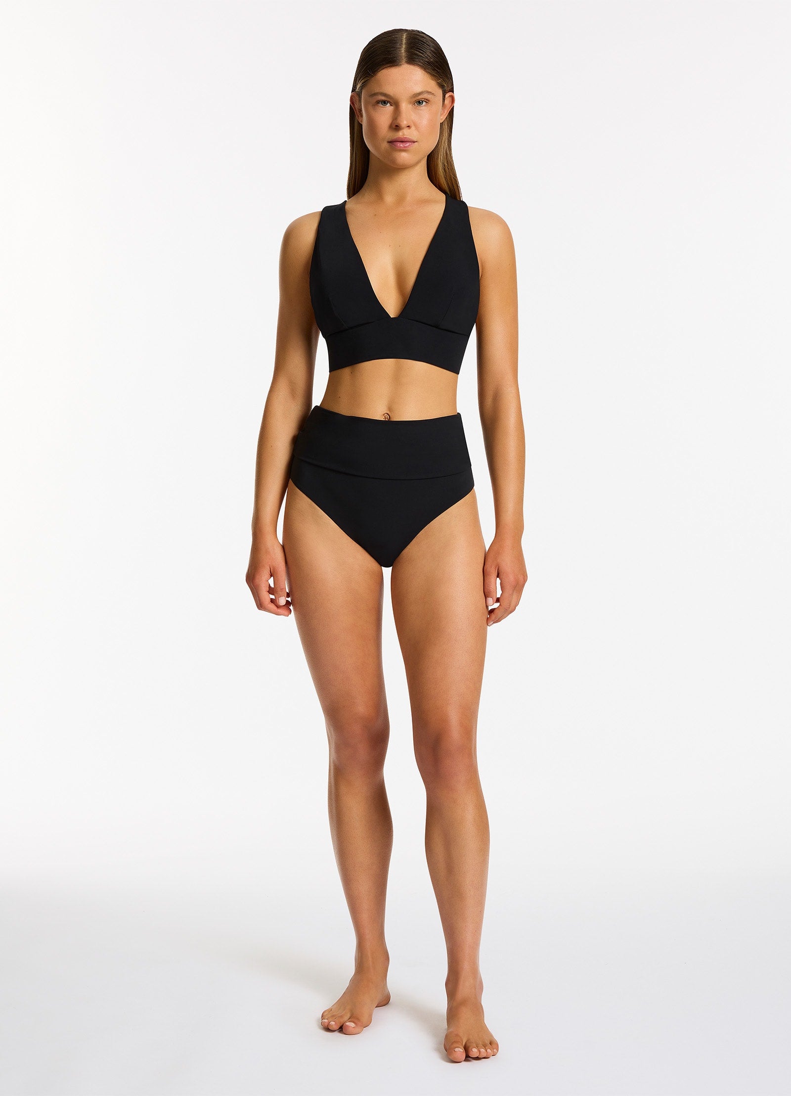 Jetset Soft Triangle Bikini Top - Black | Comfortable Swimwear for Women | Perfect for Beach, Pool & Summer Vacations