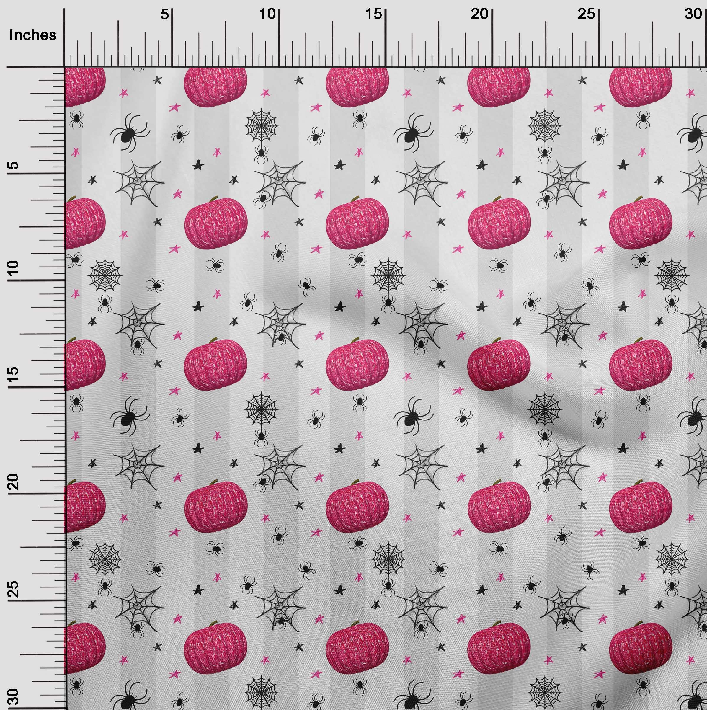 oneOone Georgette Viscose Fuchsia Pink Fabric - 42 Inch Wide Dress Material for Halloween Costumes, Party Wear & DIY Projects | Soft Printed Fabric by The Yard for Dresses, Scarves & Home Decor