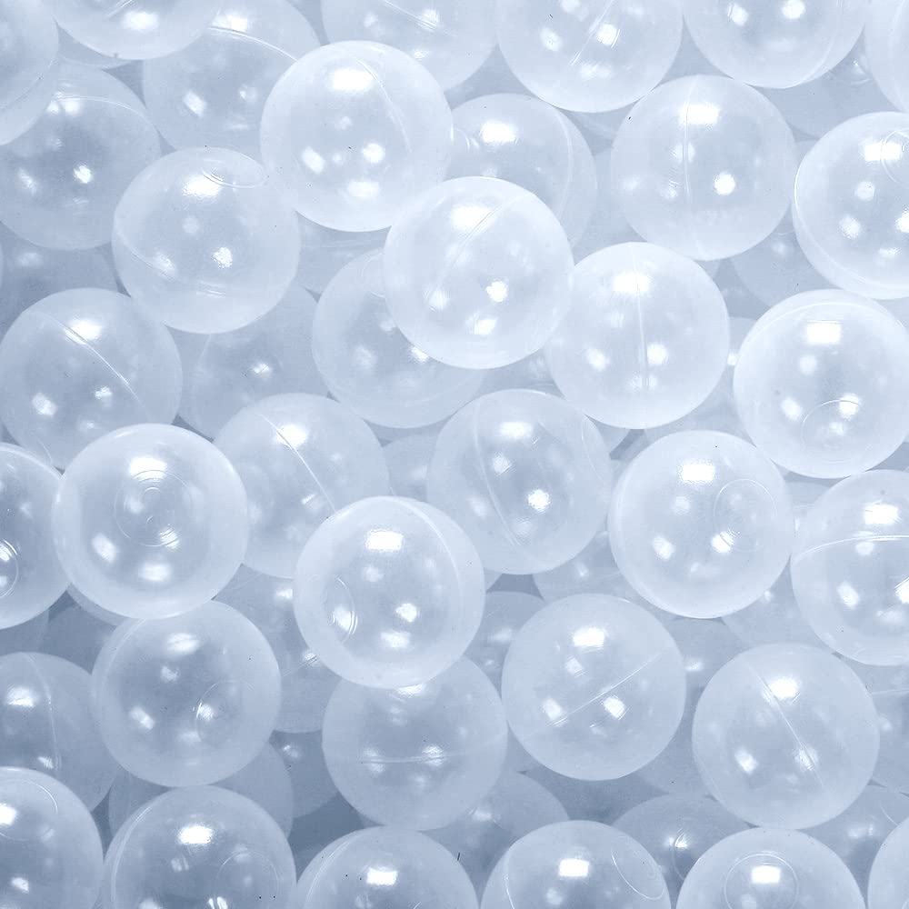 PlayMaty 2.36 Inch Non-Toxic Plastic Ball Pit Balls - 70 Pack Phthalate & BPA Free, Ocean Themed Transparent Play Balls for Kids, Toddlers & Babies | Perfect for Playhouses, Tents, Playpens, Pool Parties & Sensory Play