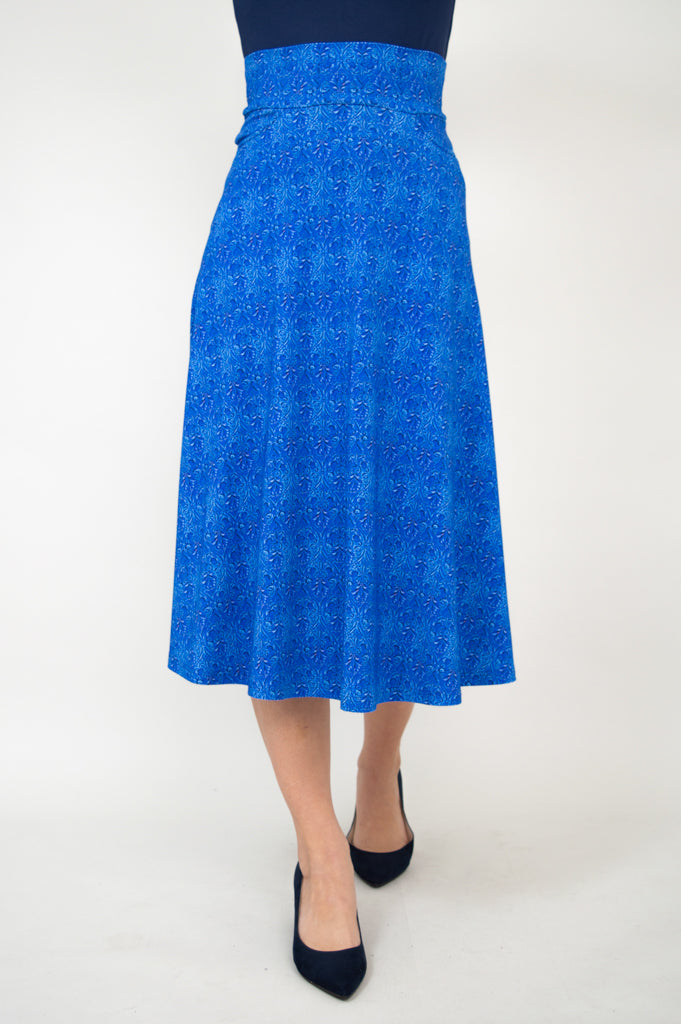 Gillian Women's Bamboo Skirt - Comfortable & Stylish Vegas Floral Print for Summer Outfits, Beach Vacations & Casual Wear
