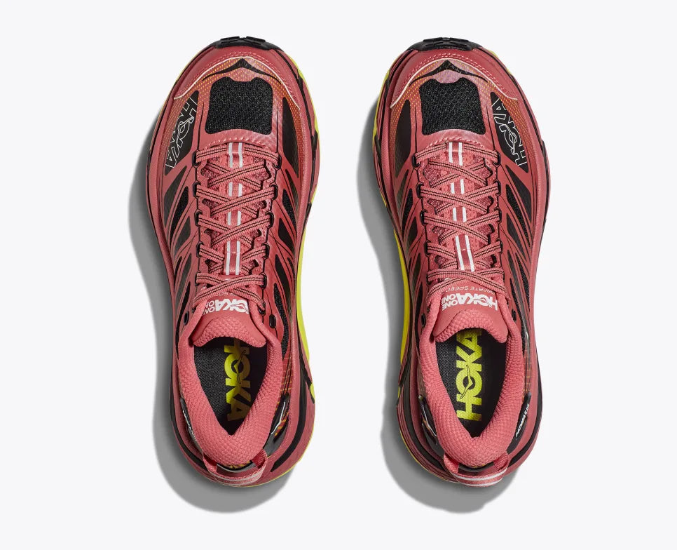 HOKA Mafate Speed 2 Trail Running Shoes - Clay/Black - Unisex Lightweight Hiking & Outdoor Adventure Footwear for Men and Women