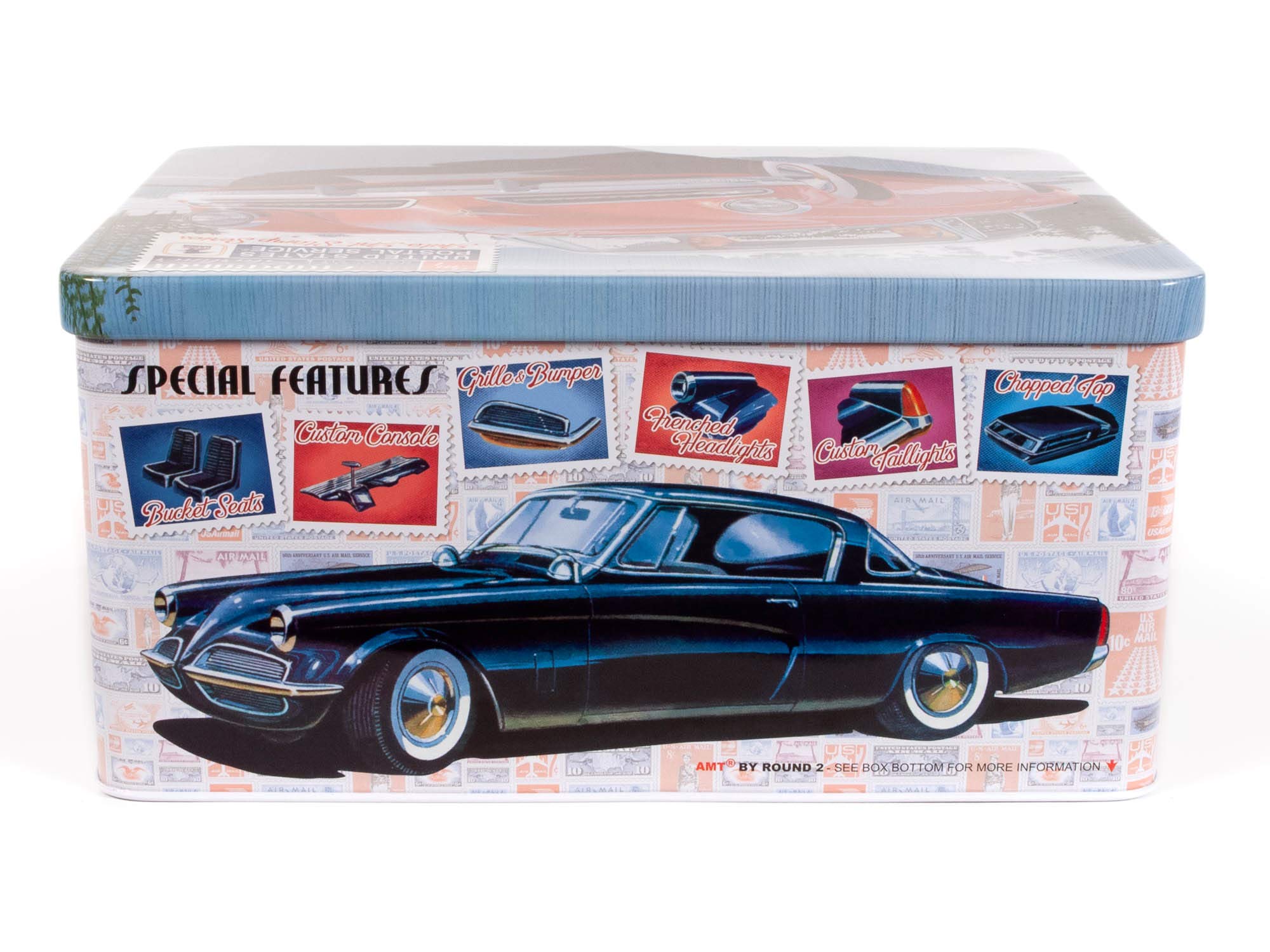 AMT 1953 Studebaker Starliner 1:25 Scale Model Kit with Collectible Tin - Classic Car Model for Collectors & Hobbyists - Perfect for Display, Gifts & DIY Projects