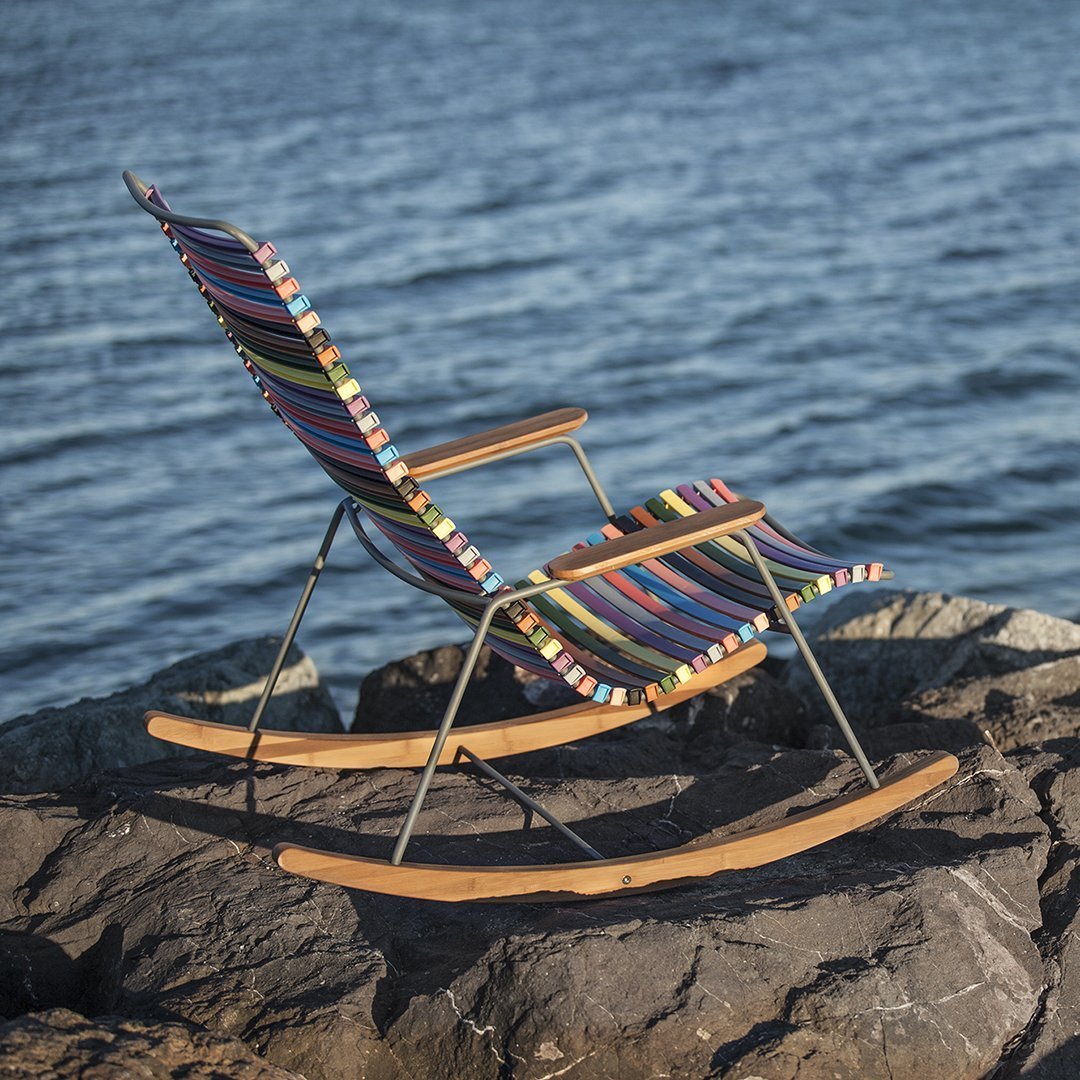 Best Outdoor Rocking Chair for Patio, Garden & Backyard - Durable All-Weather Wicker Furniture with Cushions - Perfect for Relaxing, Reading & Enjoying Nature