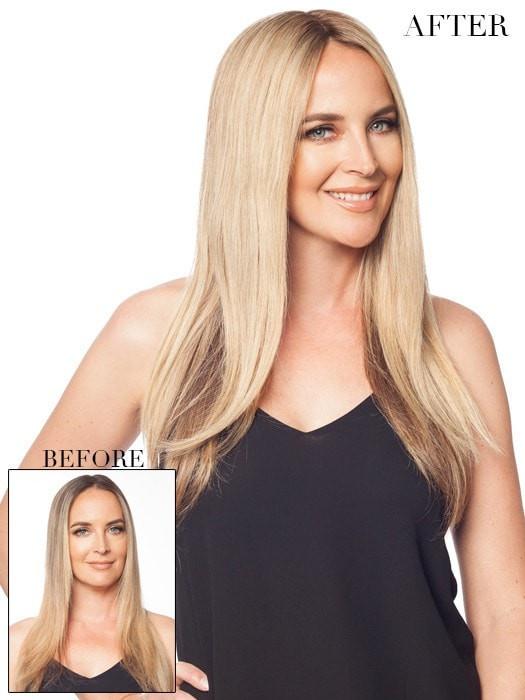 easiPart HH 18 | Premium Remy Human Hair Topper with Mono Top for Thinning Hair - Perfect for Daily Wear & Special Occasions