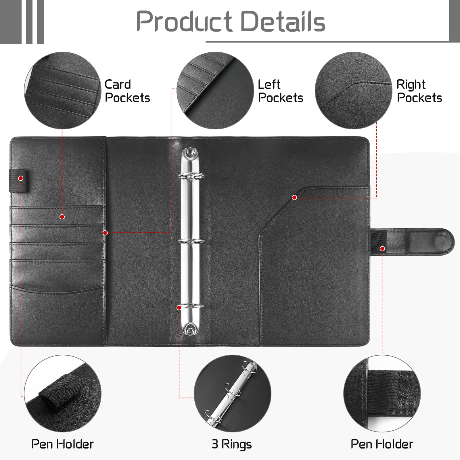 100 Envelopes Money Saving Challenge Binder with Laminated Tracker - Budget Organizer with Cash Envelopes - Save $5,050 Easily - Personal Finance Tool for Cash Budgeting & Debt Free Journey - Perfect for Home Budgeting & Financial Planning (Black)
