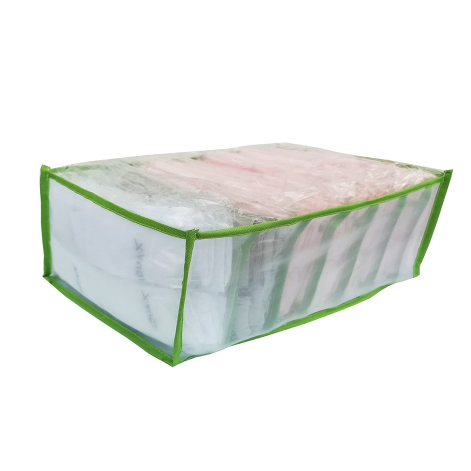 Foldable Nylon Clothes Storage Box with Grid Design - Large Capacity Organizer for Wardrobe, Closet & Bedroom | Perfect for Seasonal Clothing, Blankets & Home Organization