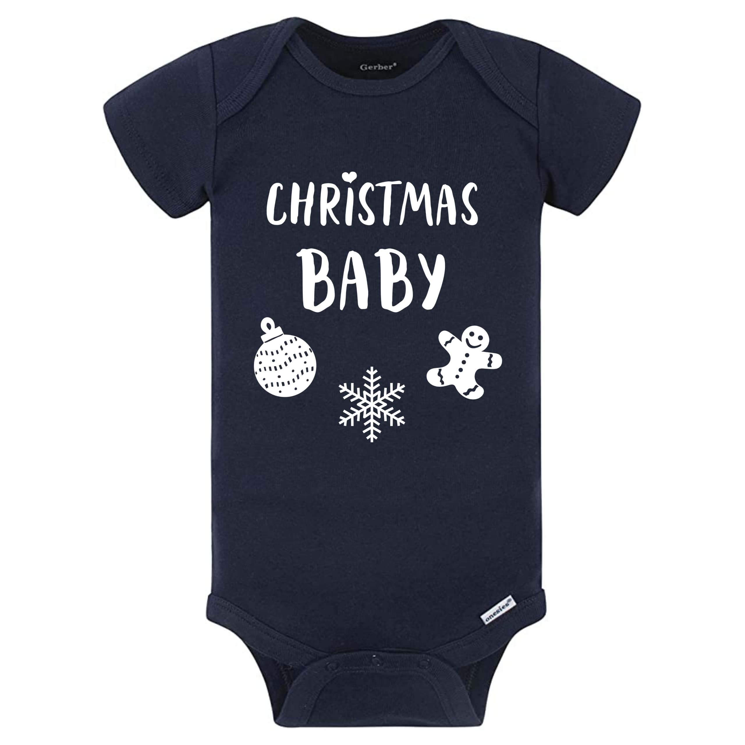 Christmas Baby Onesie - Cute Newborn & Toddler Outfit for Girls - My First Christmas & New Year Bodysuit - Perfect for Holiday Photos, Family Gatherings & Baby Shower Decorations