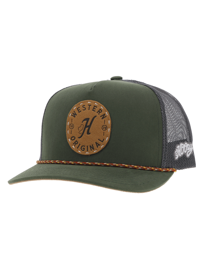 Hooey 2314T OLGY SPUR High Profile Snapback Trucker Hat - Olive & Grey - Perfect for Outdoor Activities, Sports & Casual Wear