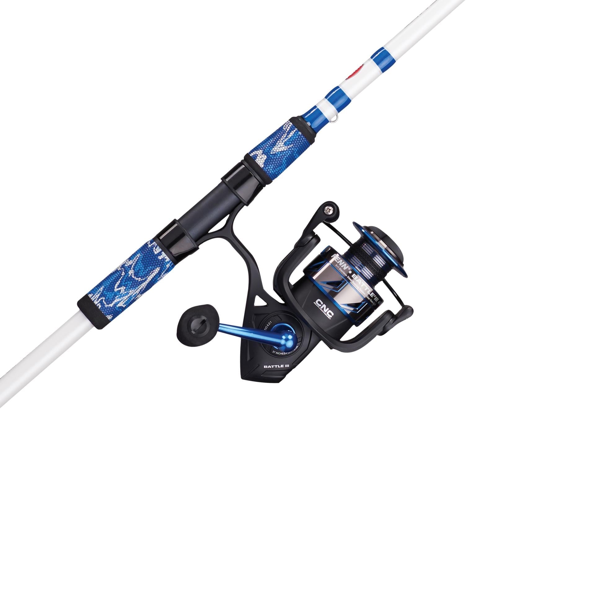 Battle® III LE Spinning Rod and Reel Combo - Premium Fishing Gear for Freshwater and Saltwater Anglers - Perfect for Bass, Trout, and Inshore Fishing Adventures