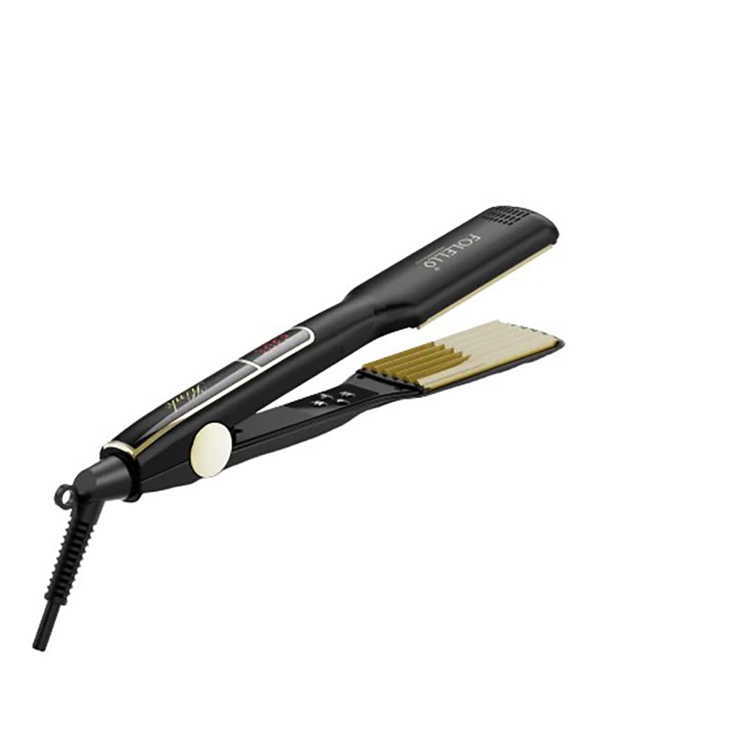 FOLELLO Kink Hair Crimping Machine - Professional Hair Styling Tool for Women, Salon & Home Use, Creates Perfect Curly & Wavy Hairstyles - Ideal for Parties, Weddings & Daily Styling