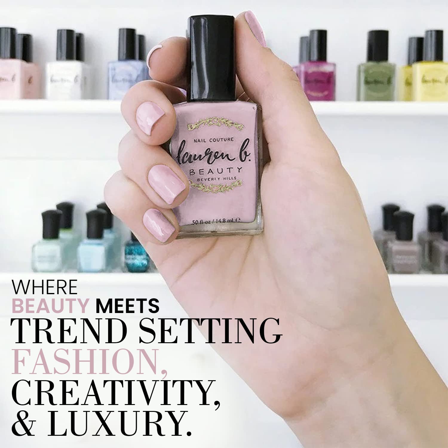 Lauren B. Pale Sand Paradise Nail Polish - Natural Quick Dry Vegan Nail Art Polish for Women | Long Lasting Manicure & Nail Care | Perfect for Everyday Wear, Special Occasions & DIY Nail Art