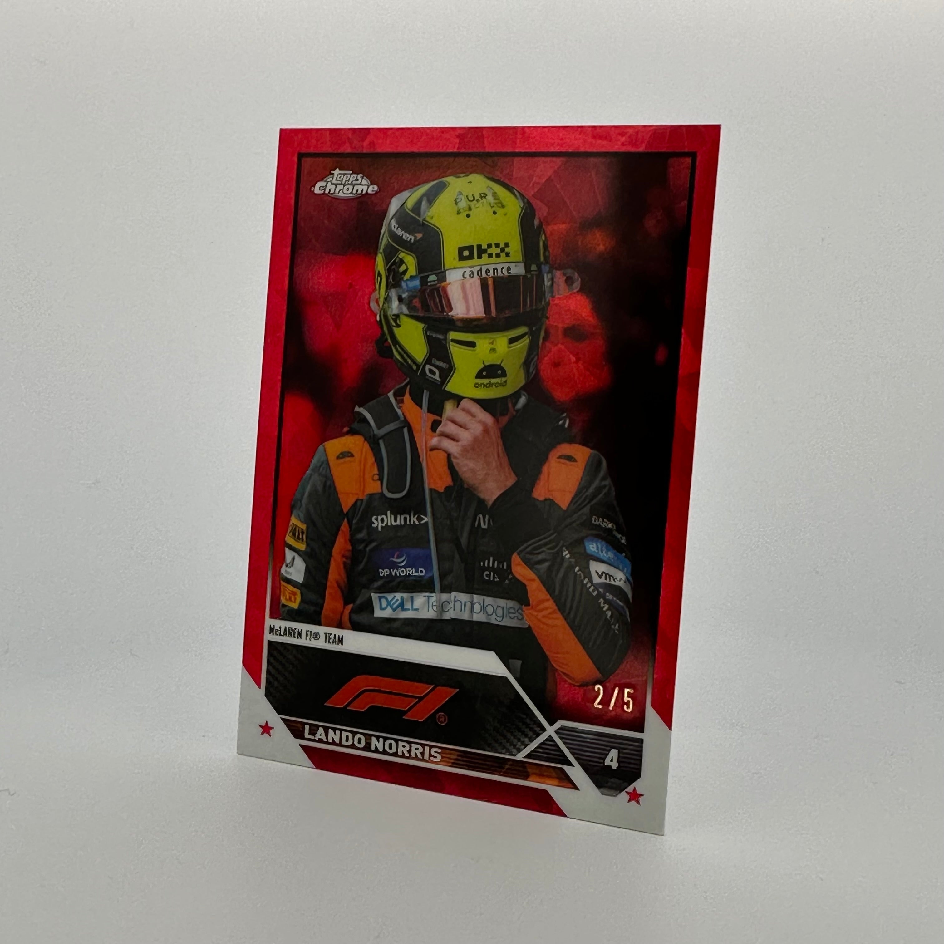 2023 Topps Chrome Sapphire Lando Norris #26 Red F1 Racing Card - Perfect for Collectors, Fans & Sports Memorabilia Enthusiasts