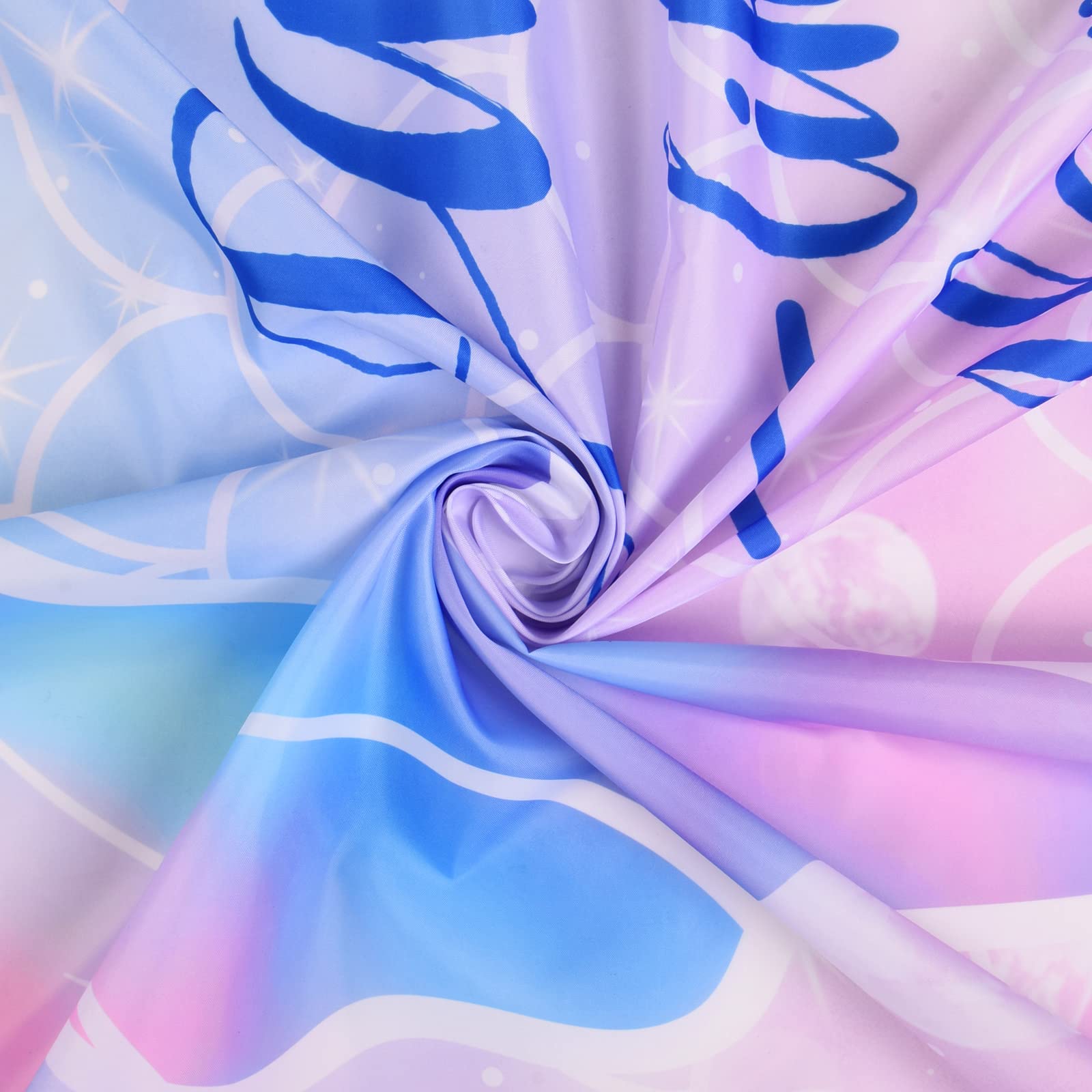 4-Piece Mermaid Shower Curtain Set with Non-Slip Bath Rug, Toilet Cover & Mat - Pink Ocean Theme Bathroom Decor for Girls - Includes 12 Hooks - Perfect for Kids' Bathrooms, Beach-Themed Decor & Mermaid Lovers