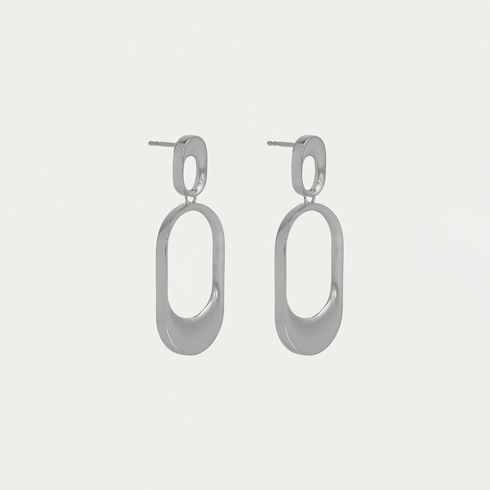 Bleecker Silver Drop Earrings for Women - Elegant Dangle Earrings for Party, Wedding & Everyday Wear
