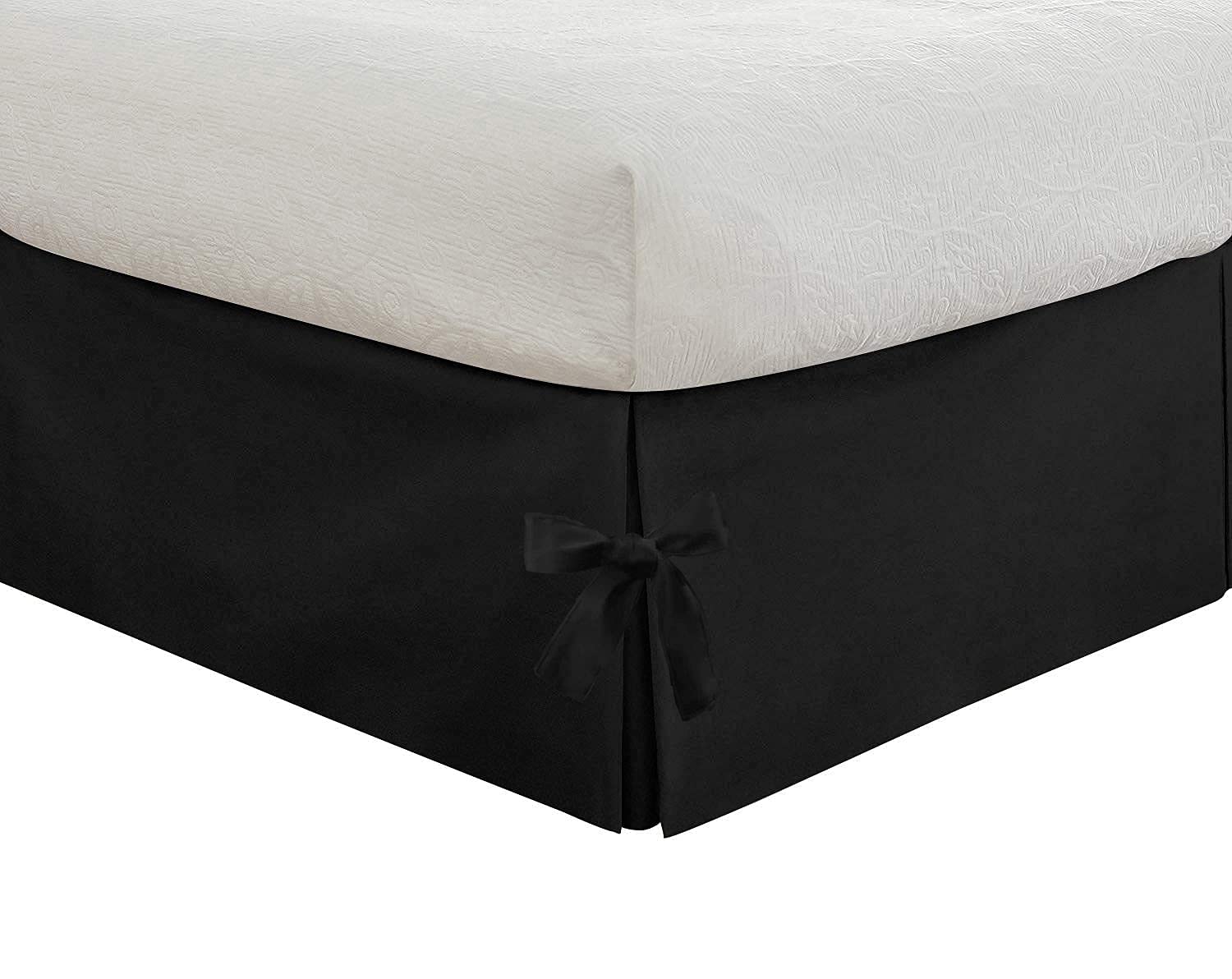 Premium 1-Piece Split Corner Tie Bed Skirt - 24