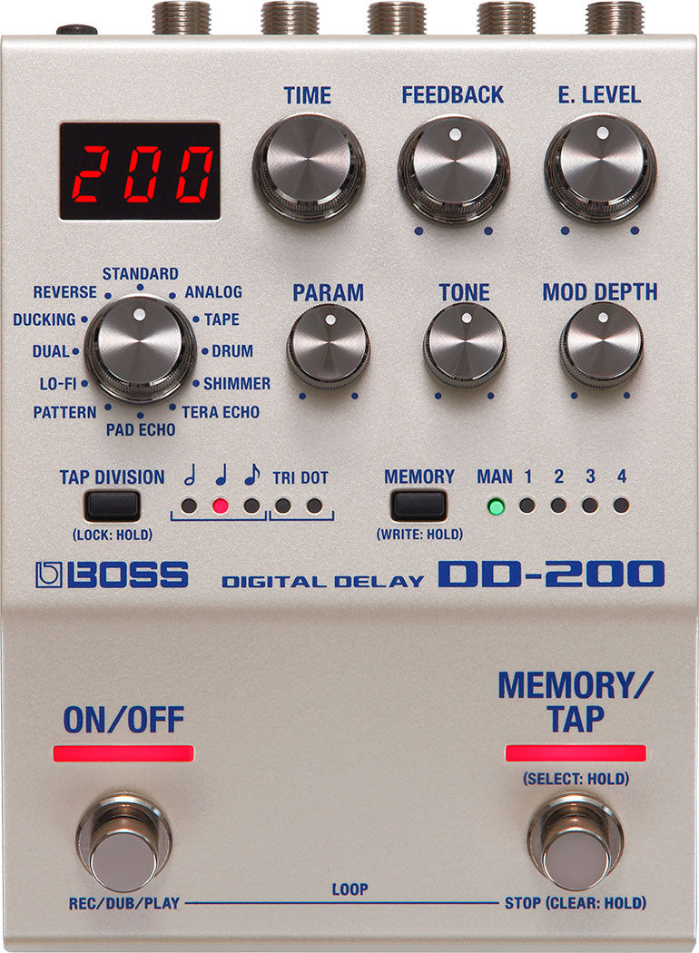 Boss DD-200 Digital Delay Guitar Effects Pedal - Professional Sound for Live Performances & Studio Recording
