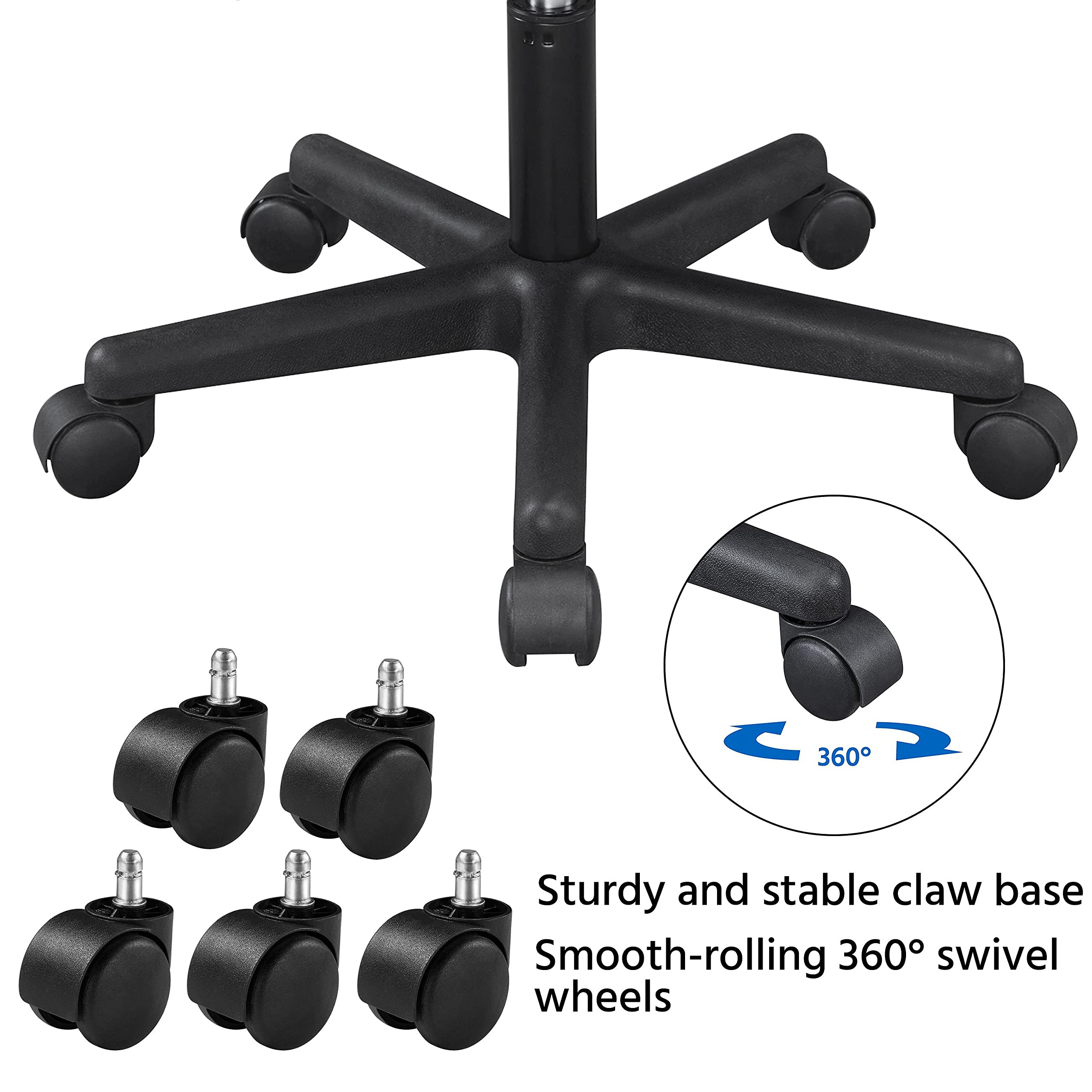 Yaheetech 2-Piece Armless Office Chair Set - Ergonomic Low Back PU Leather Adjustable Swivel Task Chair for Home Office, Computer Desk & Gaming - Black