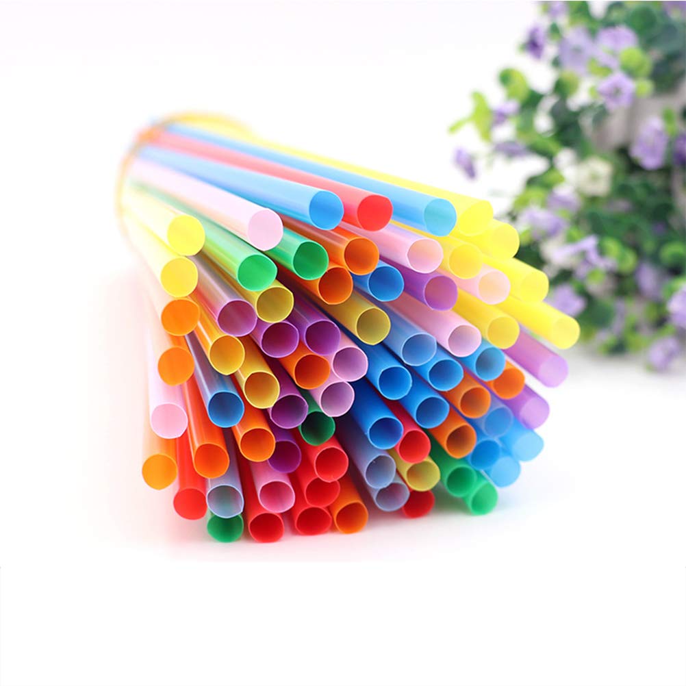 DOITOOL 200 Pcs Disposable Drinking Straws for Party, Wedding, Coffee, Cocktail, Smoothie, Milk Tea - Fun Novelty Decor Straws for Kids, Birthday, Baby Shower, Bridal Shower & Summer Drinks