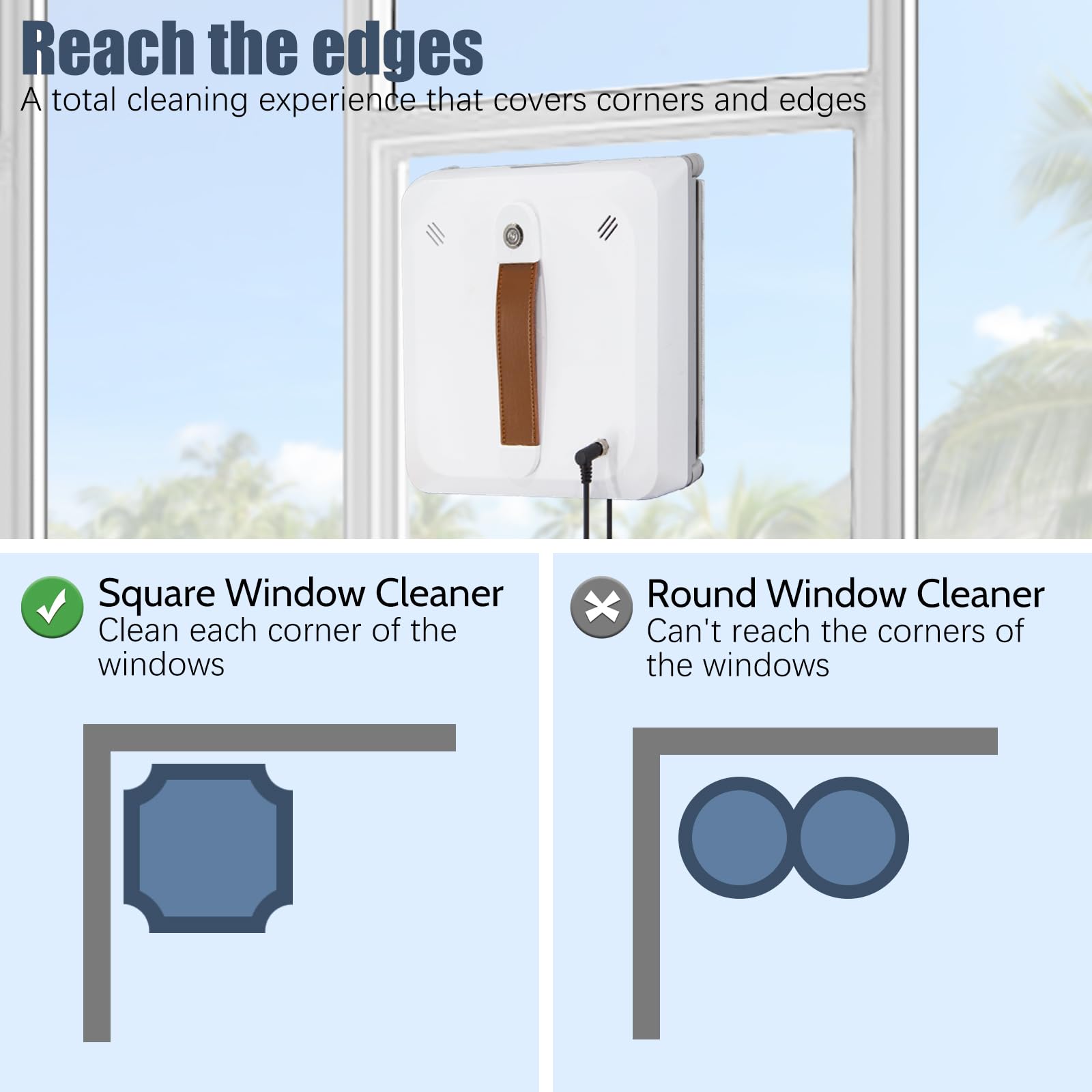3000Pa Smart Window Cleaning Robot with Auto Water Spray & Remote Control - Voice Broadcast, Indoor/Outdoor Use for High-Rise Windows & Tiles - Perfect for Home, Office, and Commercial Spaces