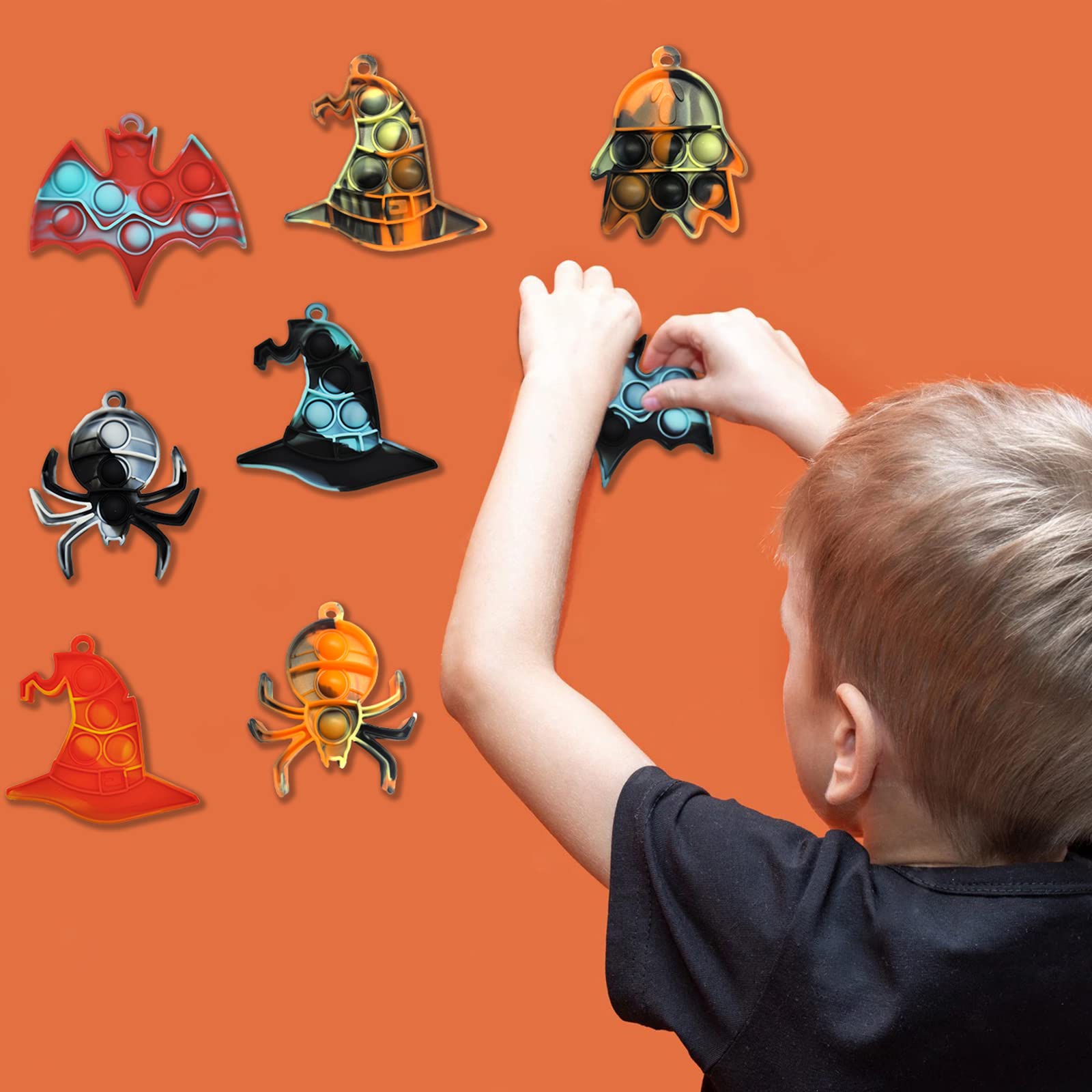36-Pack Christmas Mini Pop Keychain Fidget Toys - Stress Relief Sensory Toys for Kids & Adults - Perfect Stocking Stuffers, Party Favors & Classroom Rewards - Great for Holiday Gifting, Office Desk Toys & Anxiety Relief