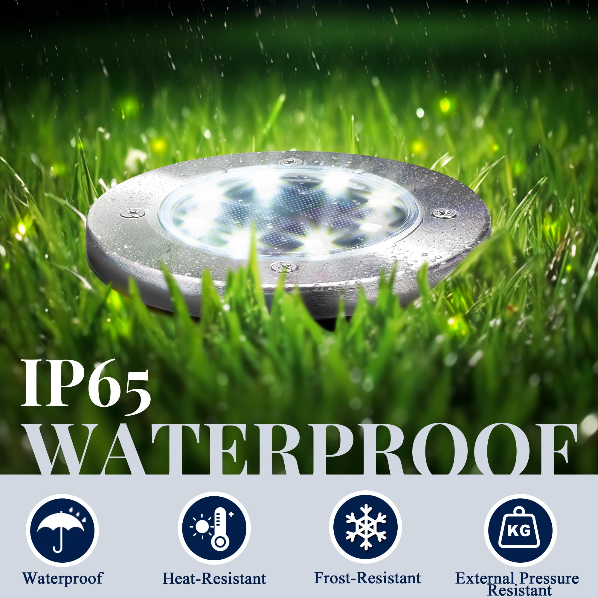 SOLPEX 8 Pack Waterproof Solar Lights Outdoor - Warm White Solar Garden Lights for Pathway, Driveway, Patio, Backyard, Walkway | Durable Landscape Lighting for Gardens, Yards & Outdoor Decor