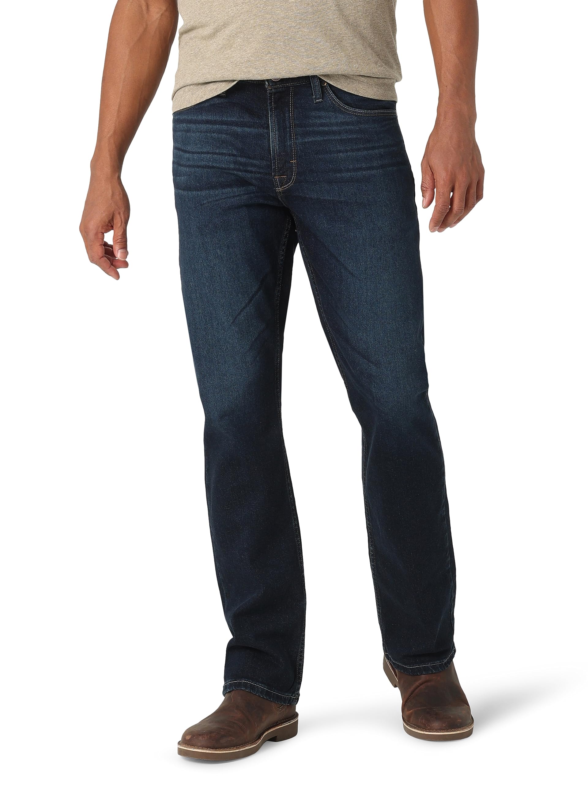 Wrangler Men's Relaxed Fit Boot Cut Jeans - Comfortable Denim Pants for Casual Wear & Western Style | Perfect for Everyday Use, Cowboy Boots & Outdoor Activities