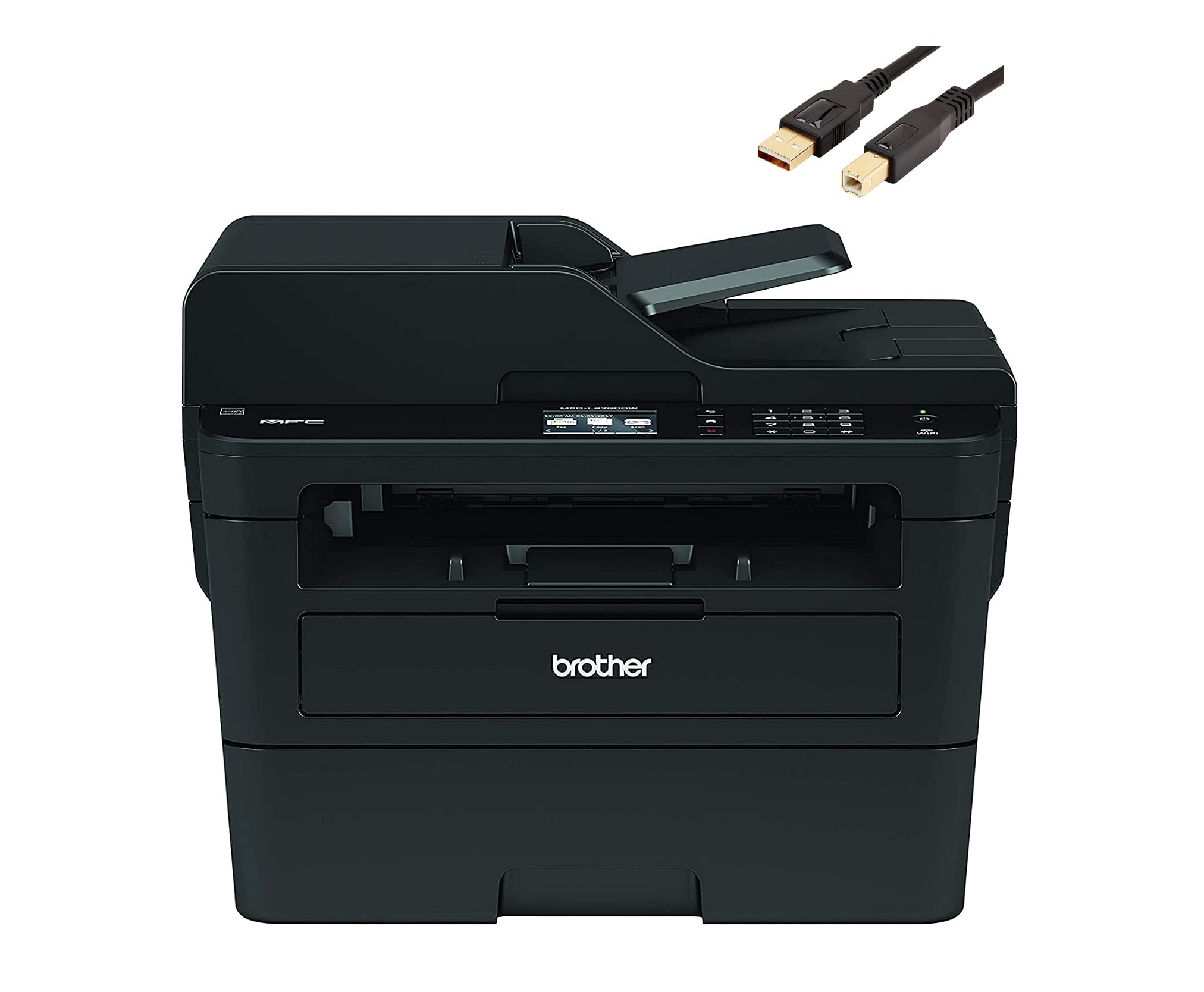 Brother HL-L51 Series Monochrome Laser Printer - Fast 42ppm, Duplex Printing, Ethernet & USB Connectivity, 1200x1200 dpi - Ideal for Home Office & Small Business - Includes MTC Printer Cable