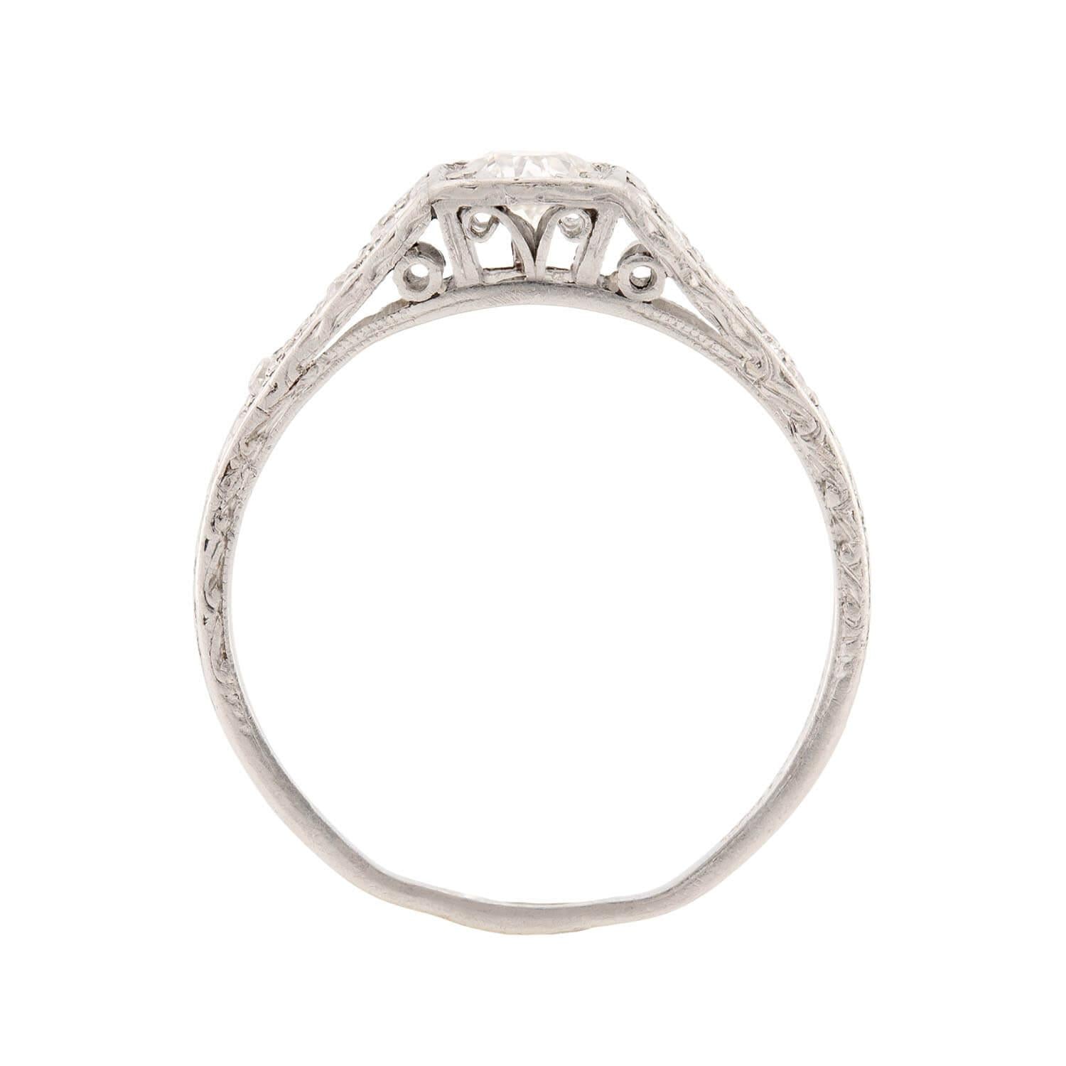 Tiffany & Co Art Deco Platinum Diamond Ring - Vintage Engagement Ring for Women, Wedding Band, Anniversary Gift, Luxury Jewelry for Special Occasions
