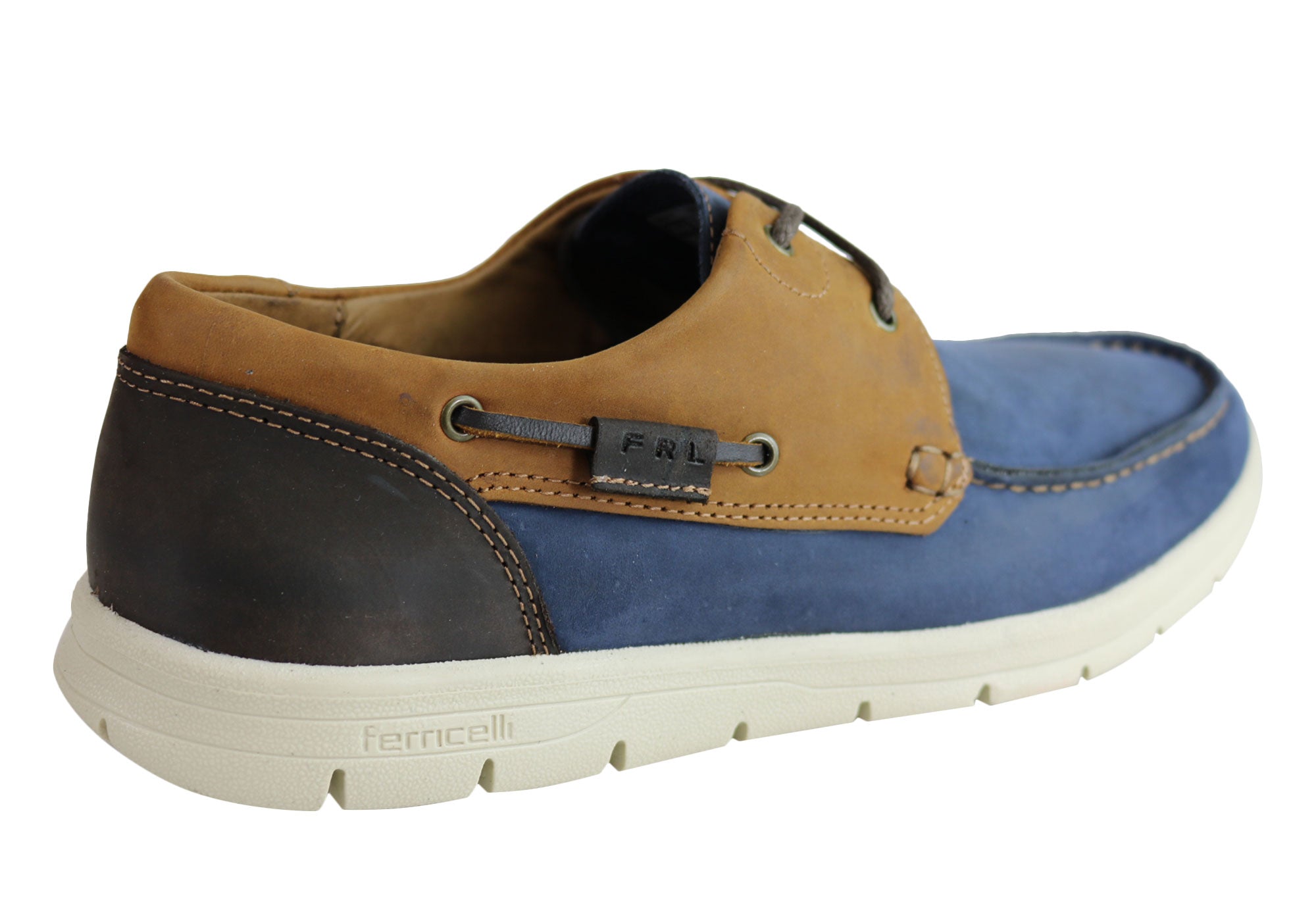 Ferricelli Men's Comfortable Cushioned Leather Lace-Up Casual Shoes - Perfect for Work, Walking & Everyday Wear