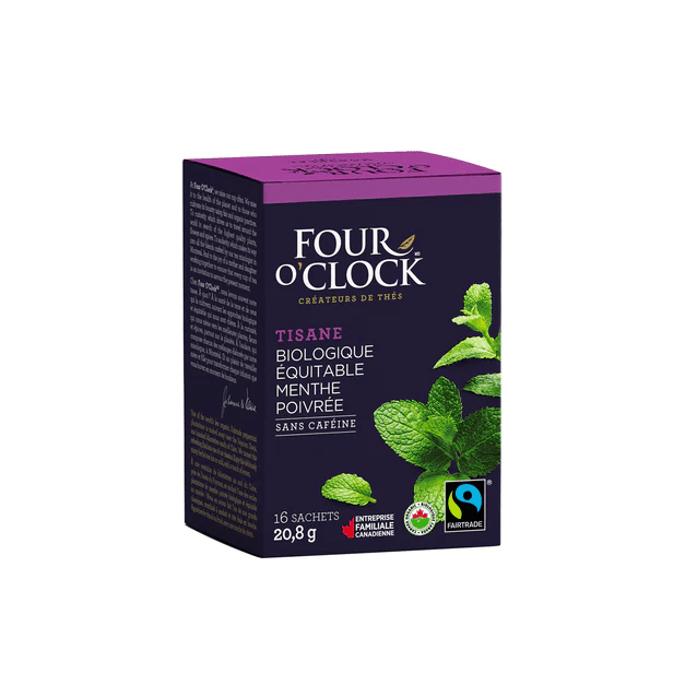 Organic Fairtrade Peppermint Herbal Tea - 16 Tea Bags for Relaxation & Digestion | Perfect for Afternoon Tea & Stress Relief