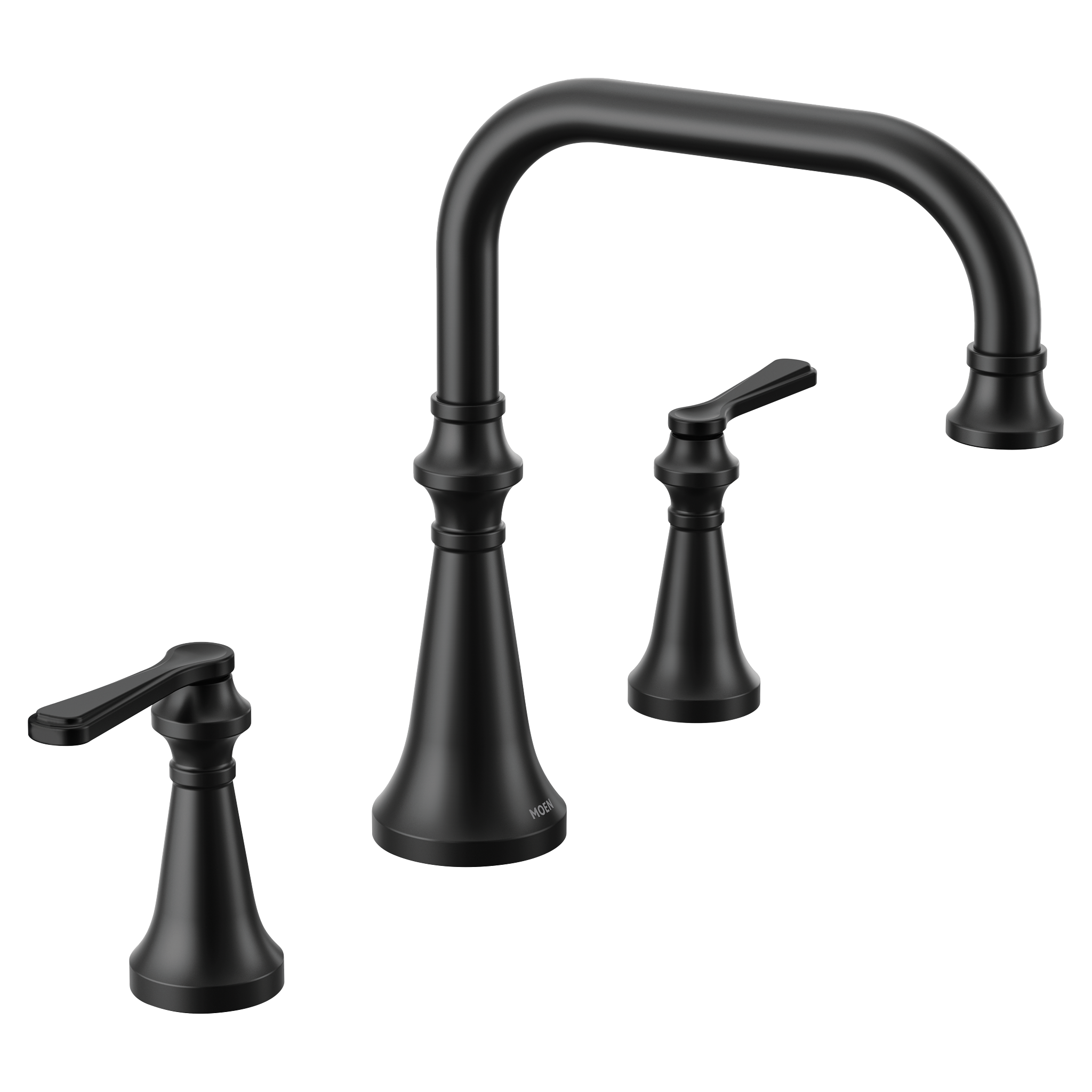 Colinet Chrome Two Handle High Arc Roman Tub Faucet - Elegant Bathroom Fixture for Spa-Like Relaxation and Luxury Bathing Experience