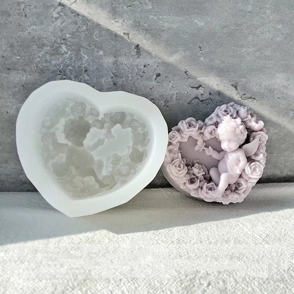 Premium Angel Silicone Mold Set for DIY Soap, Candle & Fondant Crafts - Perfect for Baby Showers, Birthday Parties & Cake Decorations - Ideal for Home Baking, Wedding Favors & Holiday Gift Making