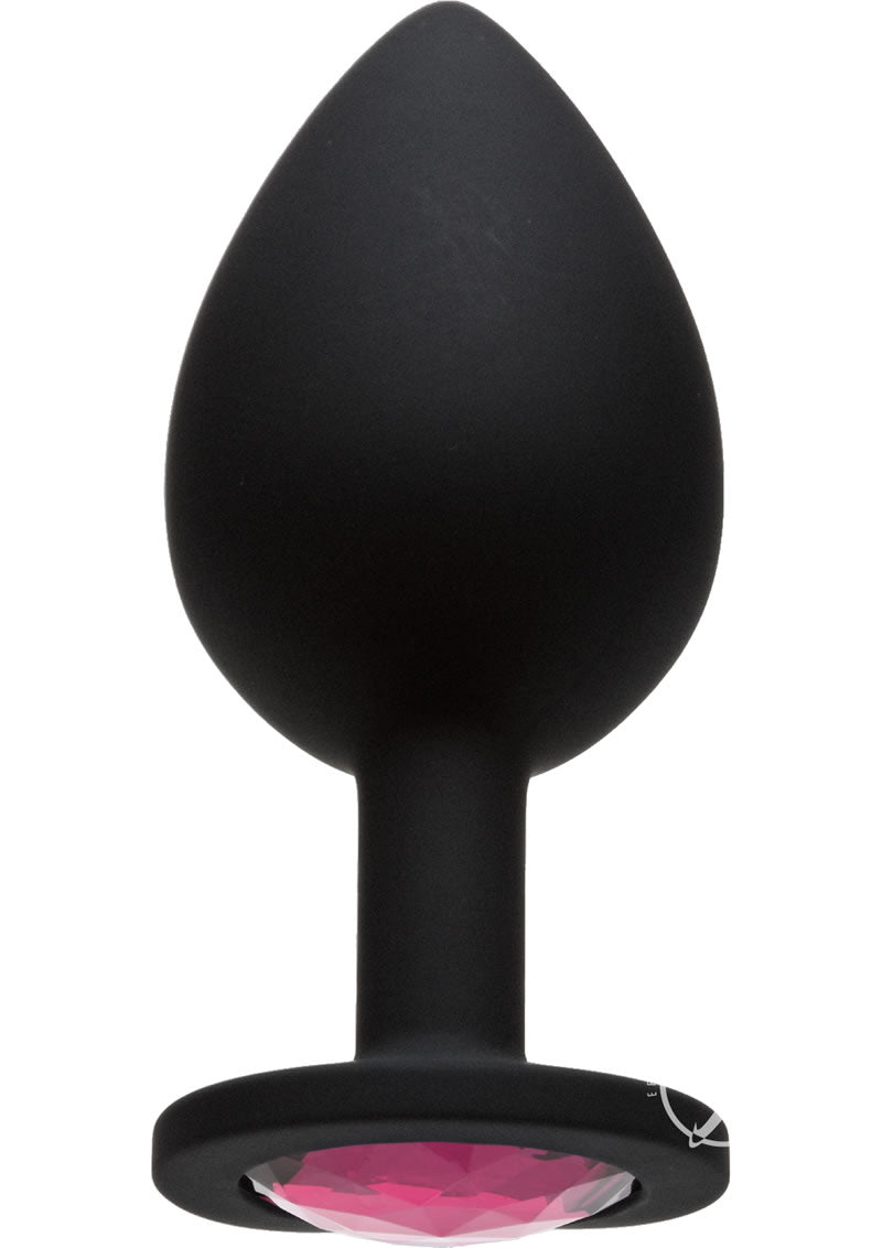 Silicone Jeweled Anal Plug - Large Size, Pink - Comfortable & Discreet for Enhanced Pleasure & Sensual Play