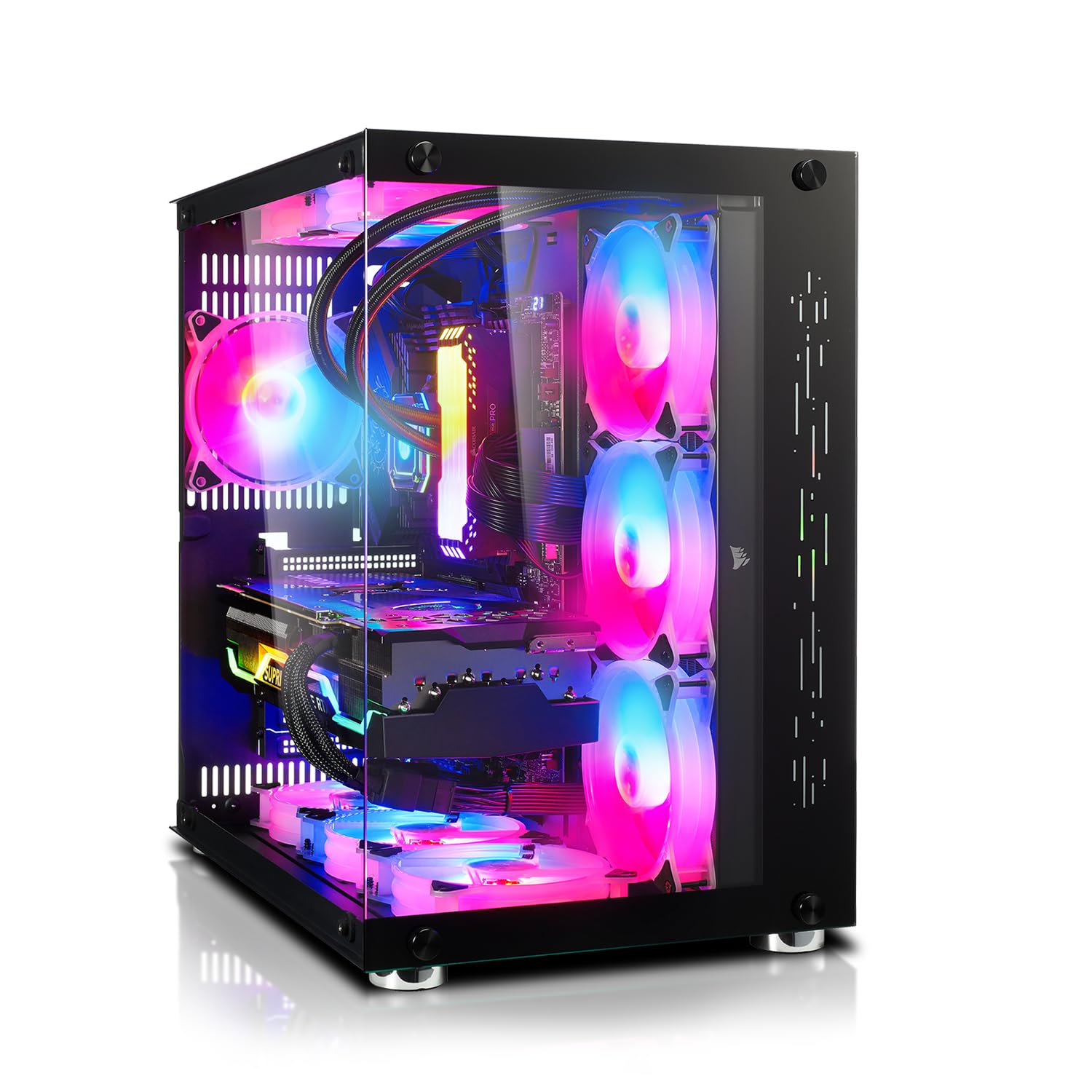 High-Performance Gaming PC - AMD Ryzen 7 7700X 8-Core 5.4GHz, 32GB DDR5 RAM, 2TB NVMe SSD, NVIDIA RTX 4070 SUPER 12GB, Windows 11 Pro - Perfect for 4K Gaming, Streaming & Content Creation