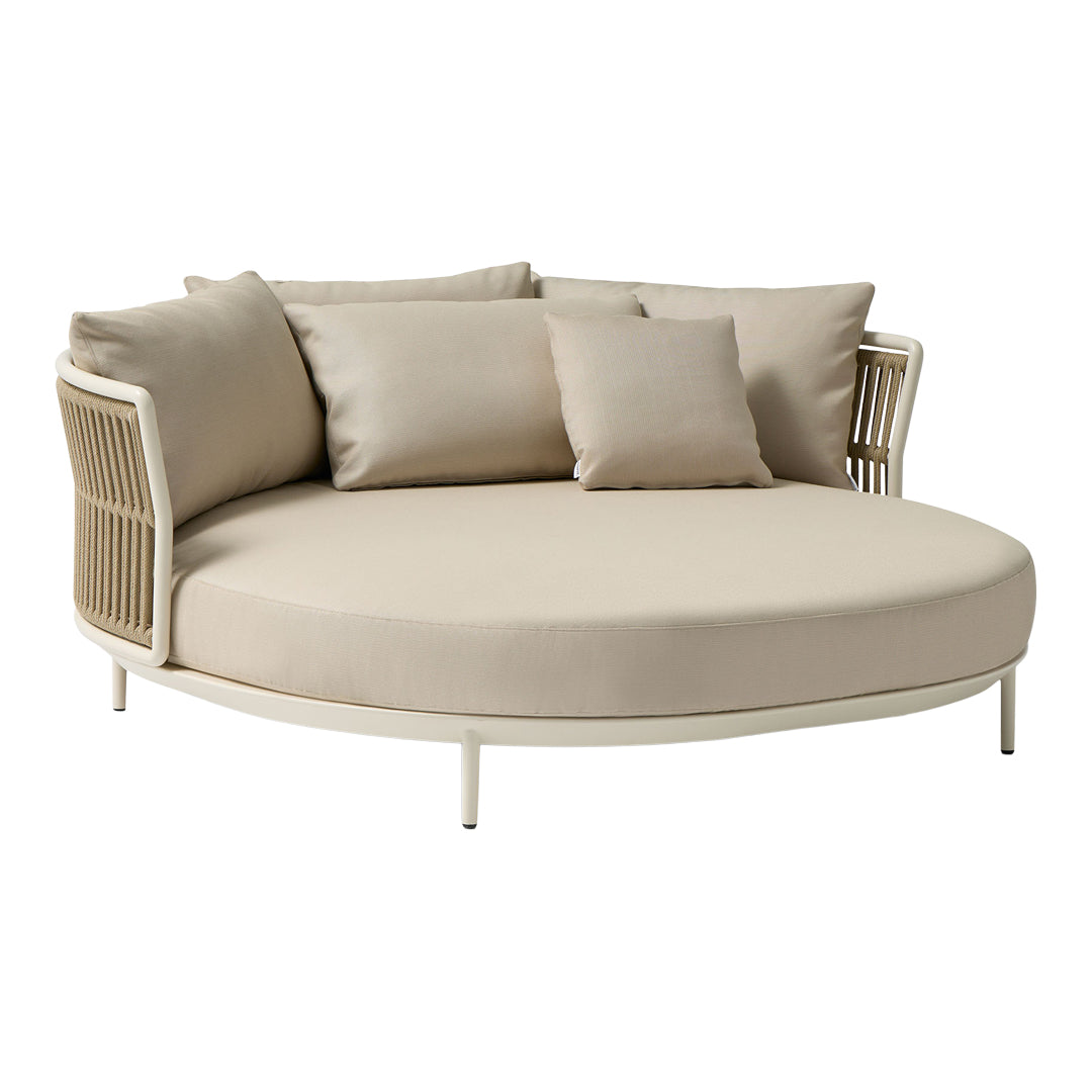 Amba Woven Daybed - Modern Rattan Sofa Bed for Indoor & Outdoor Use - Perfect for Patio, Garden, or Living Room Relaxation