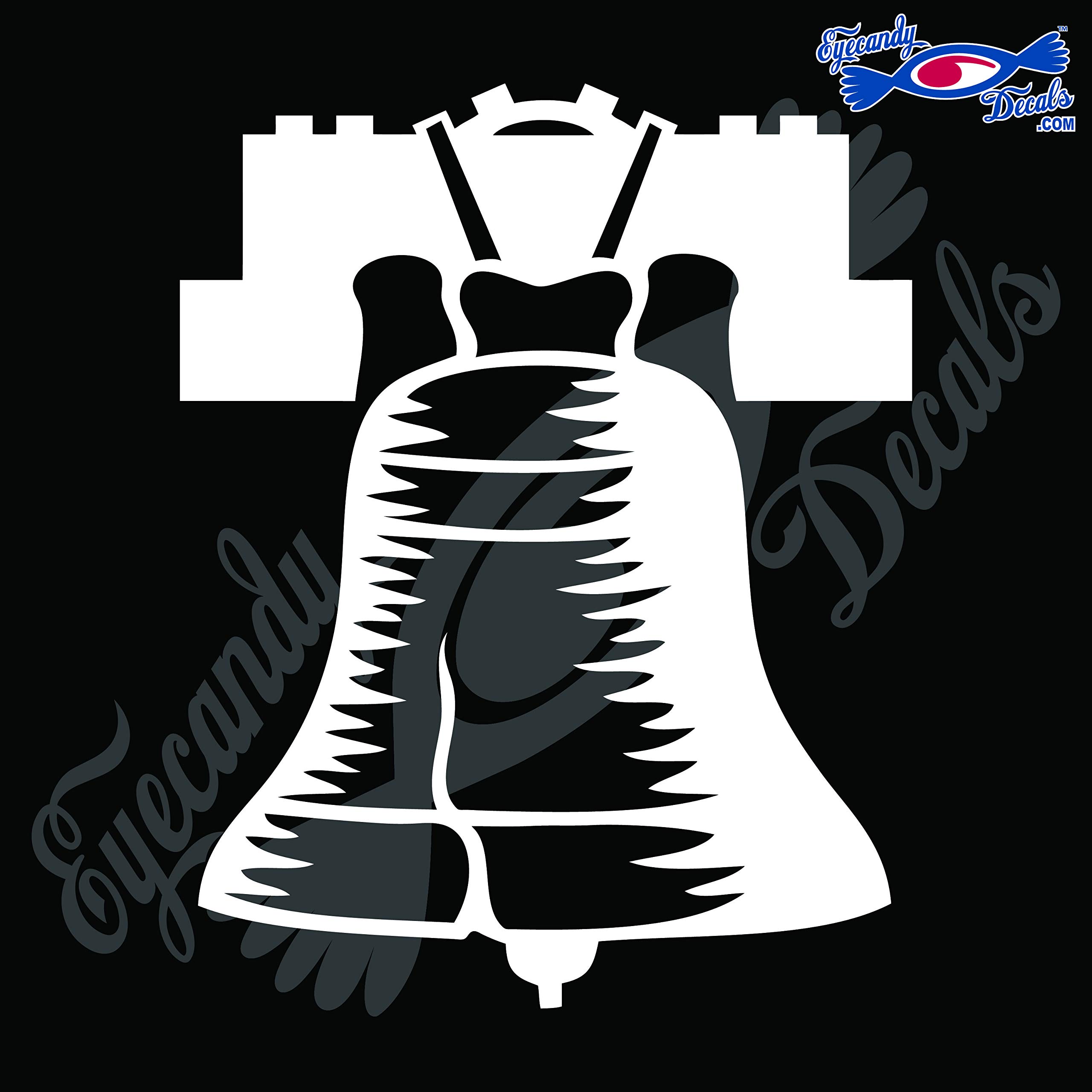Liberty Bell 5 Inch White Decal Sticker - Patriotic Wall Art for Home, Office & Car Decor