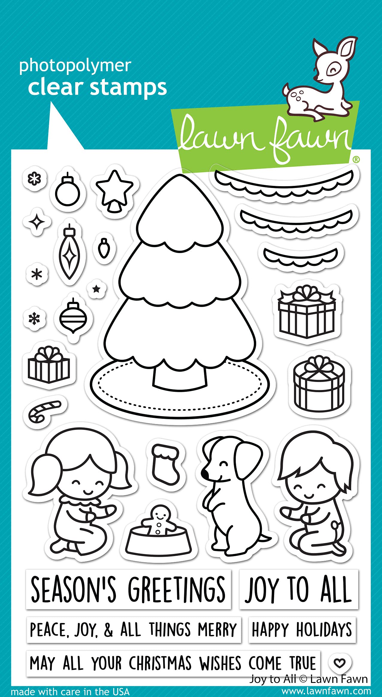 Lawn Fawn Clear Stamps LF2668 - Joy to All 4x6